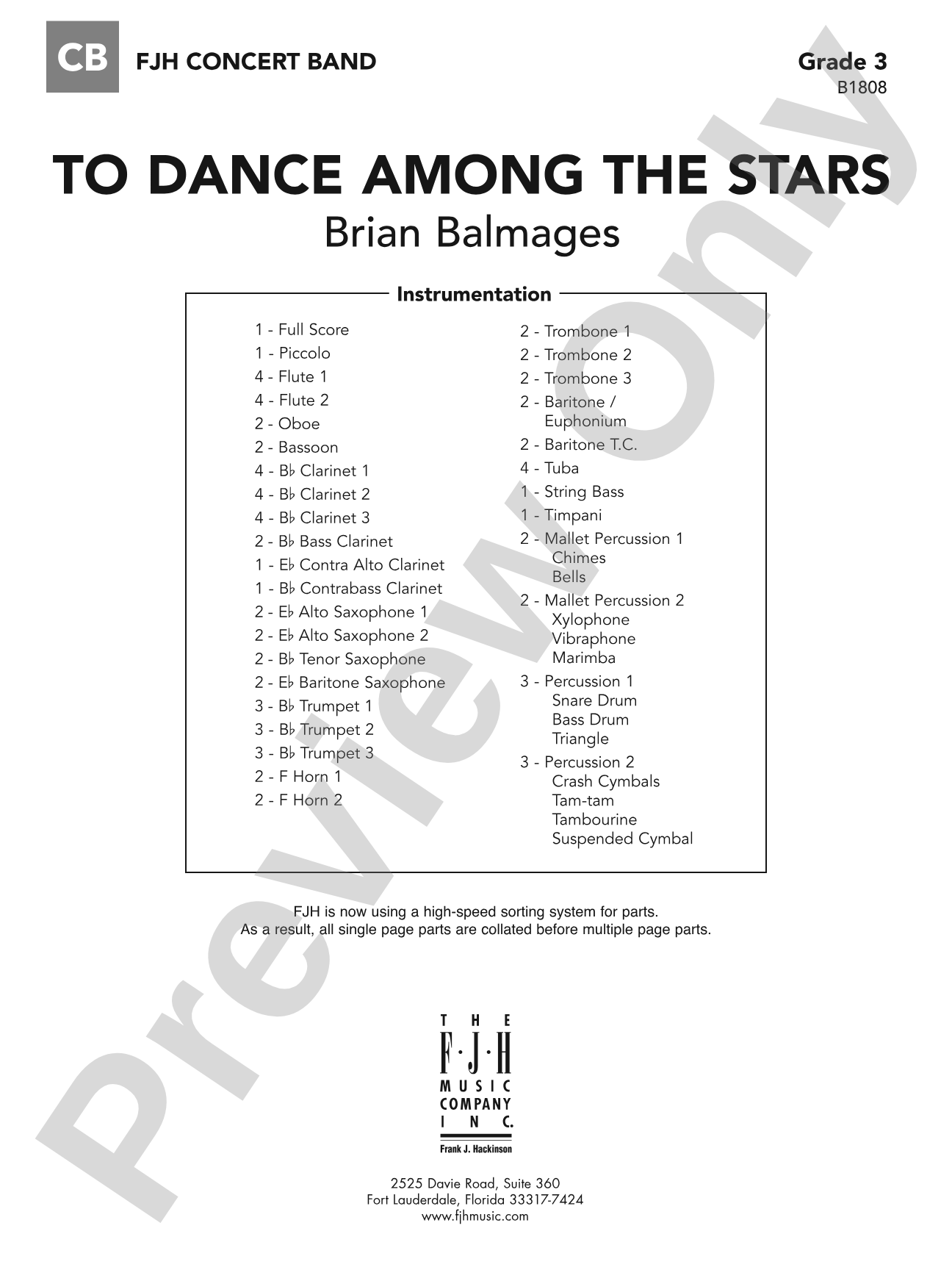 To Dance Among the Stars: Concert Band Conductor Score & Parts