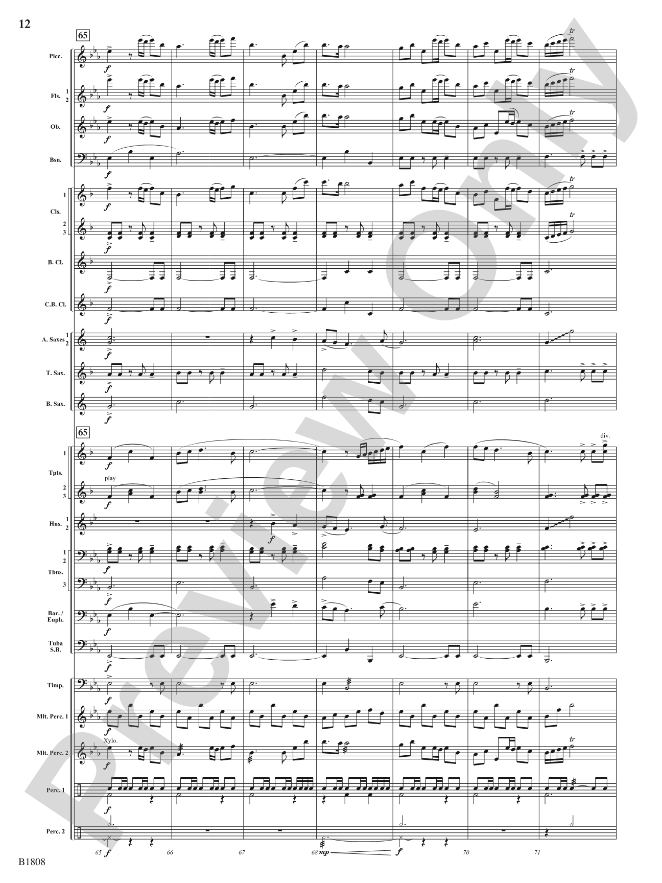 To Dance Among the Stars: Concert Band Conductor Score & Parts