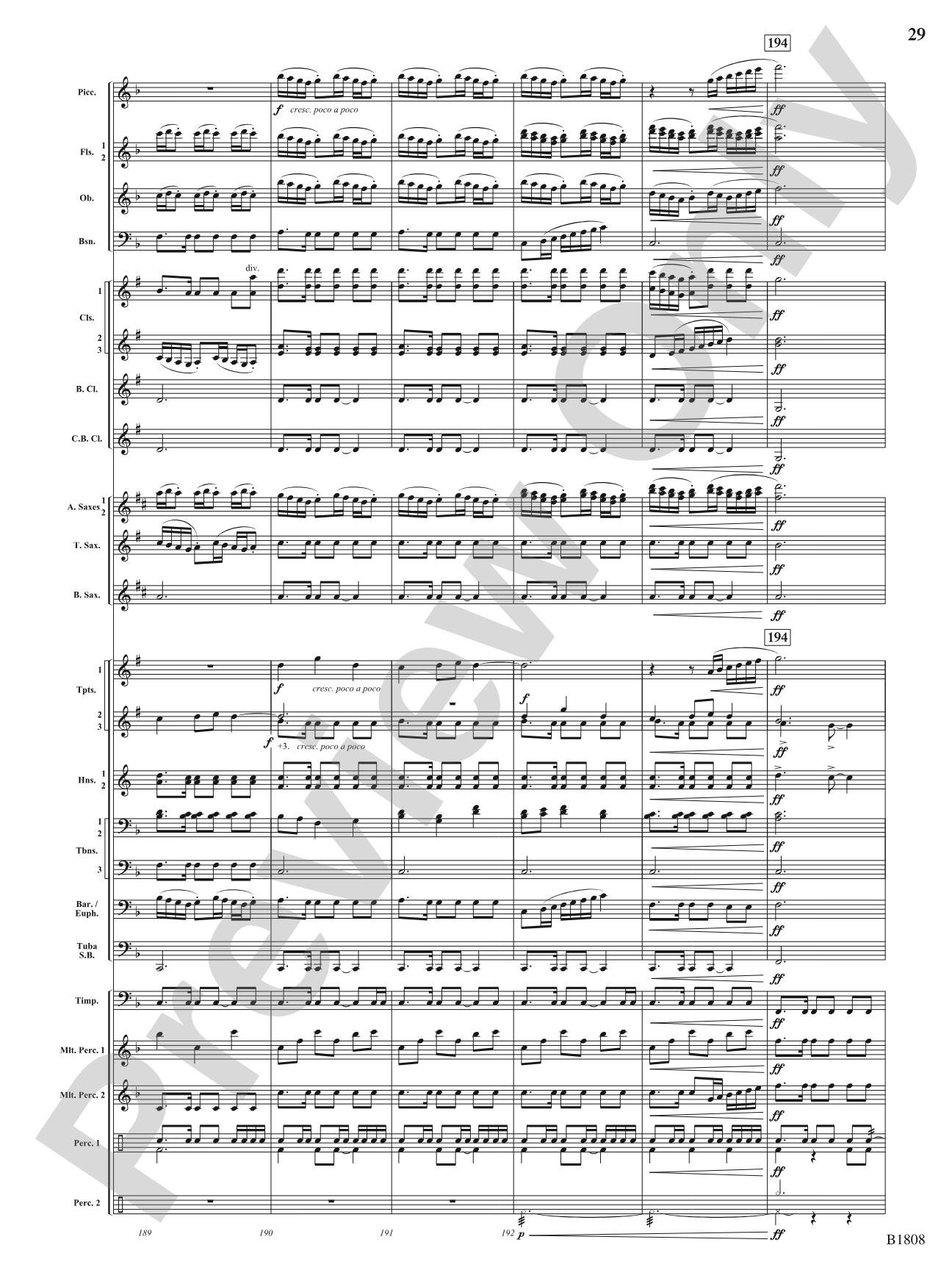 To Dance Among the Stars: Concert Band Conductor Score & Parts