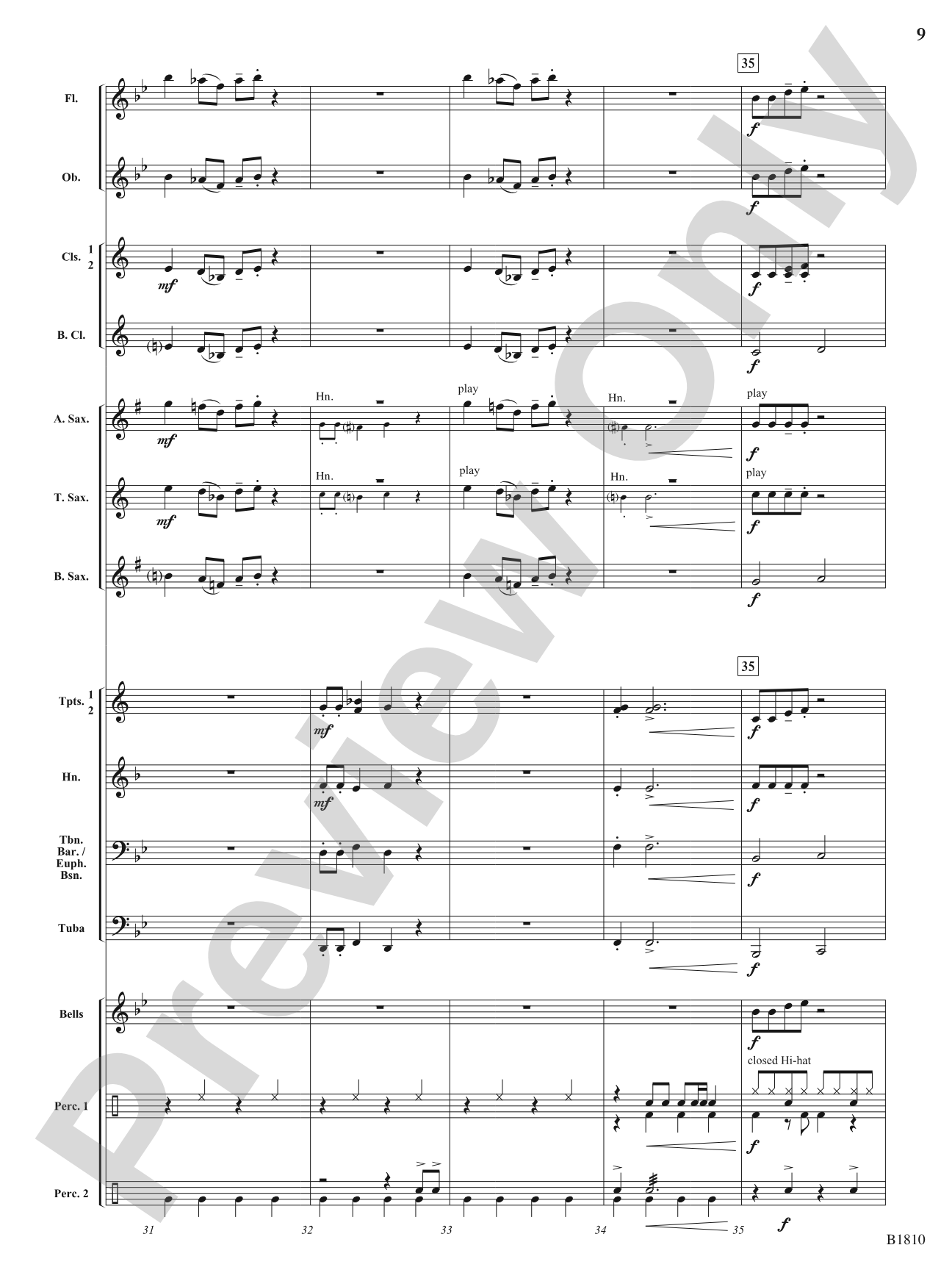 Fair Shake (Rock 'n' Roll Tambourine Feature): Concert Band Conductor Score & Parts