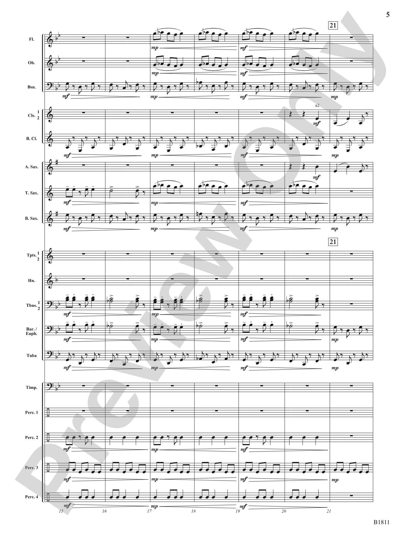 Danza del Toro: Concert Band Conductor Score & Parts