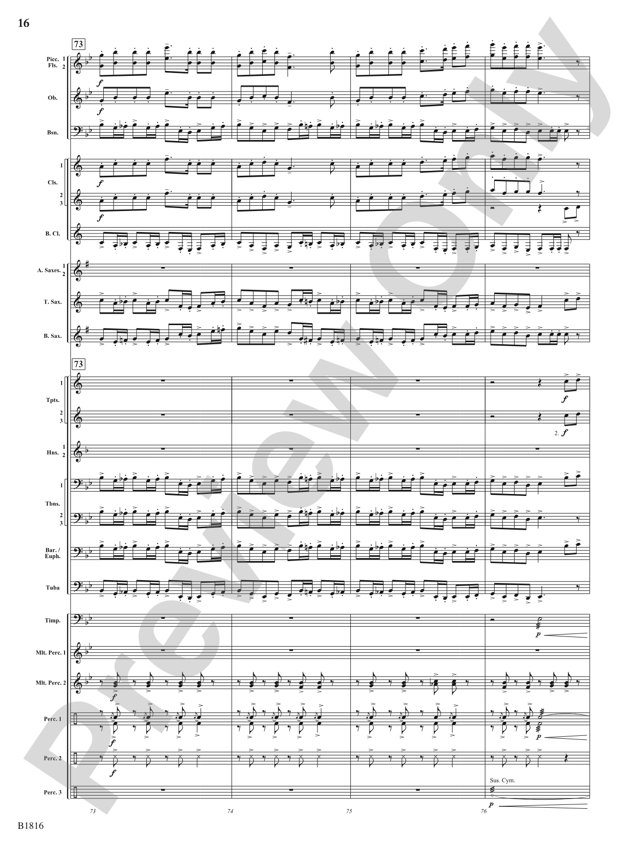 Sultana: 1865: Concert Band Conductor Score & Parts