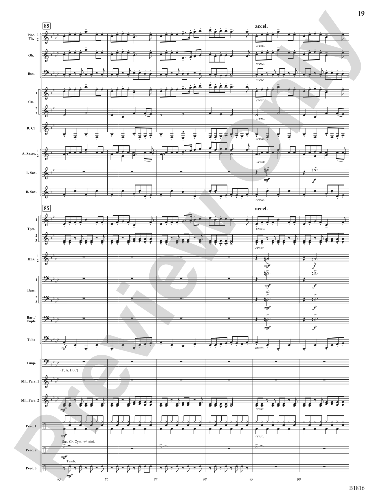 Sultana: 1865: Concert Band Conductor Score & Parts