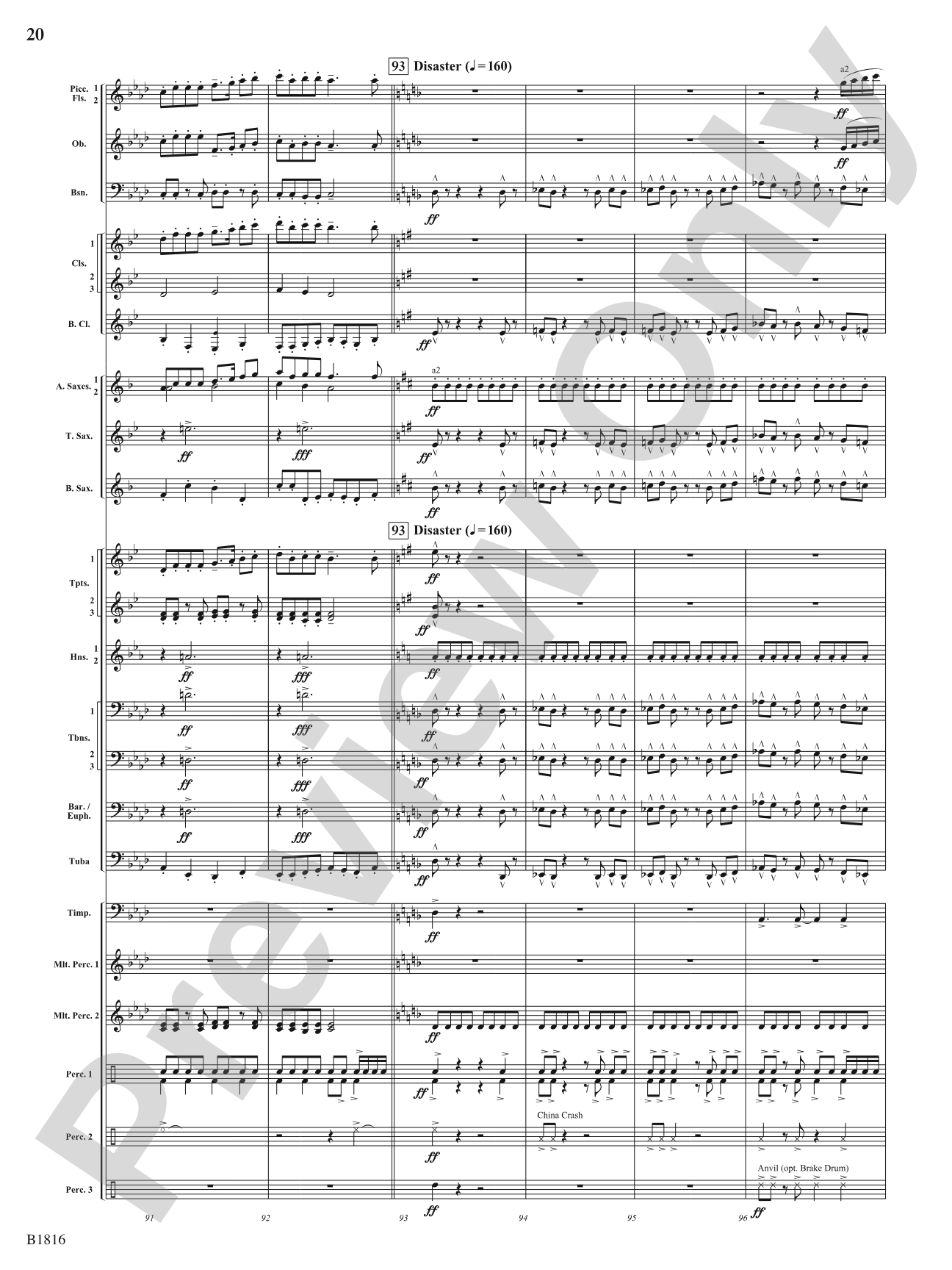 Sultana: 1865: Concert Band Conductor Score & Parts