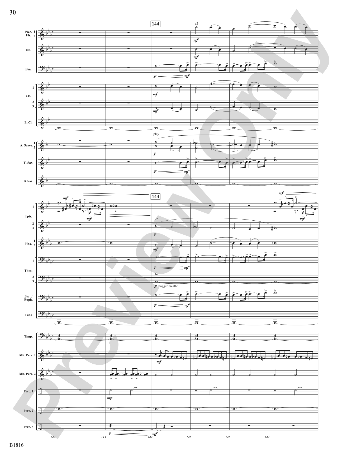 Sultana: 1865: Concert Band Conductor Score & Parts