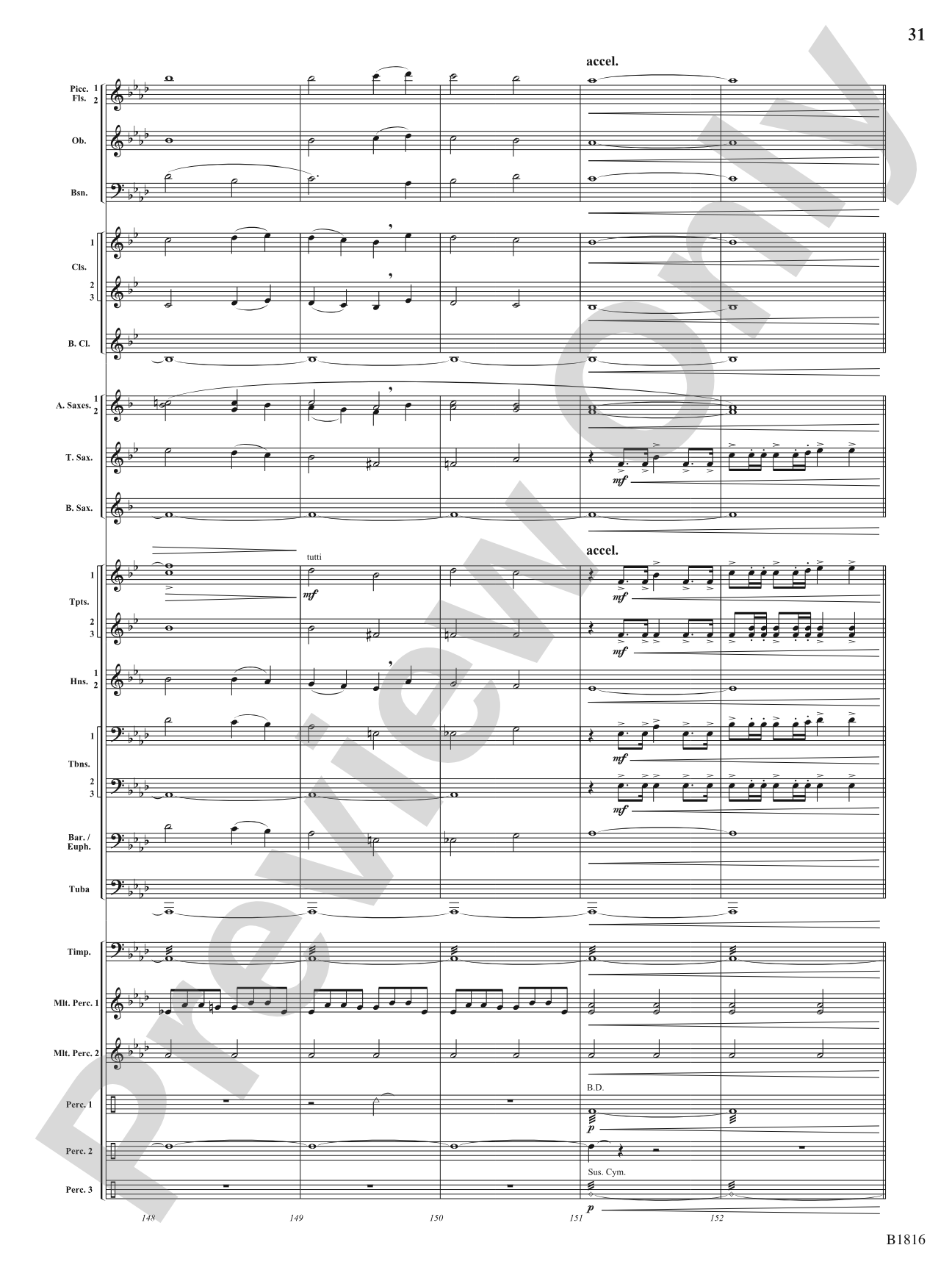 Sultana: 1865: Concert Band Conductor Score & Parts