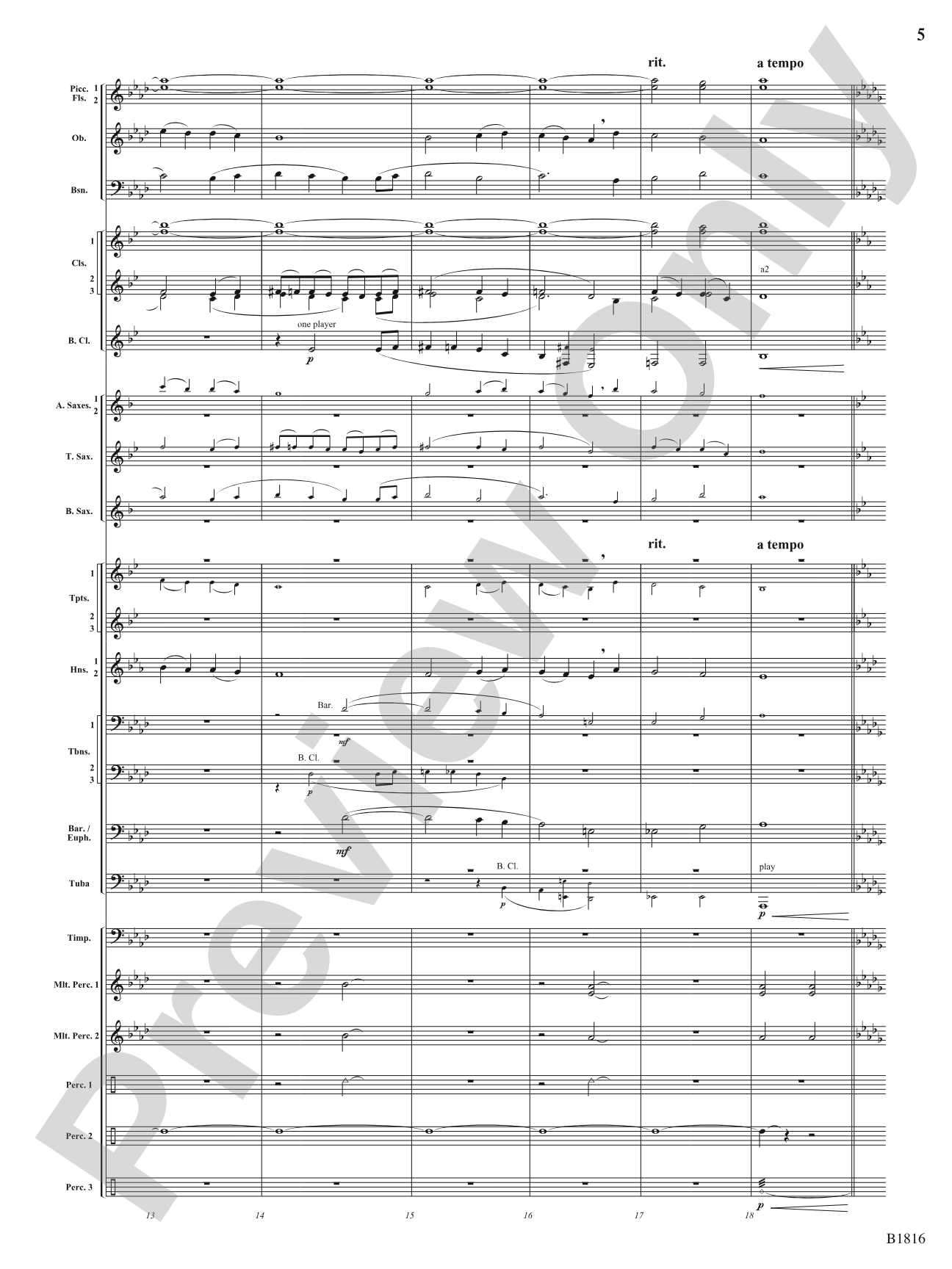 Sultana: 1865: Concert Band Conductor Score & Parts