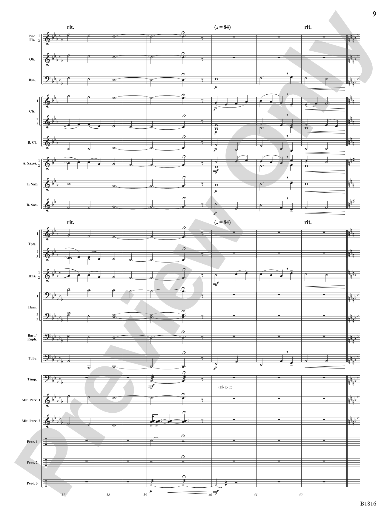 Sultana: 1865: Concert Band Conductor Score & Parts