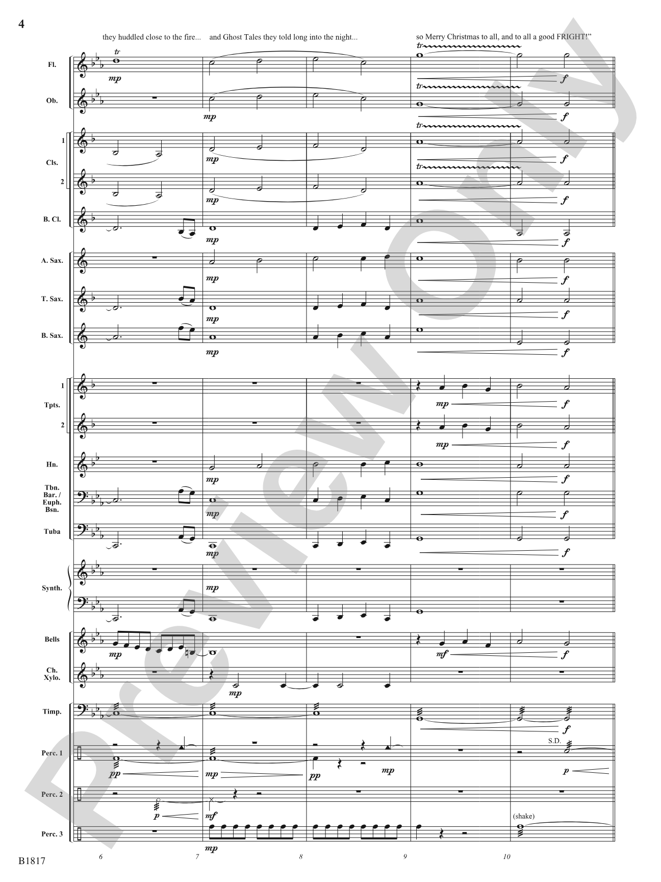 We Wish You a Scary Christmas!: Concert Band Conductor Score & Parts