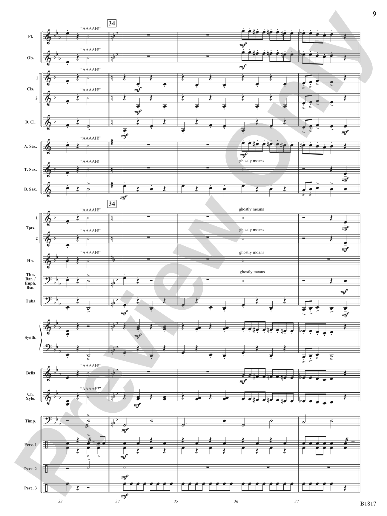 We Wish You a Scary Christmas!: Concert Band Conductor Score & Parts
