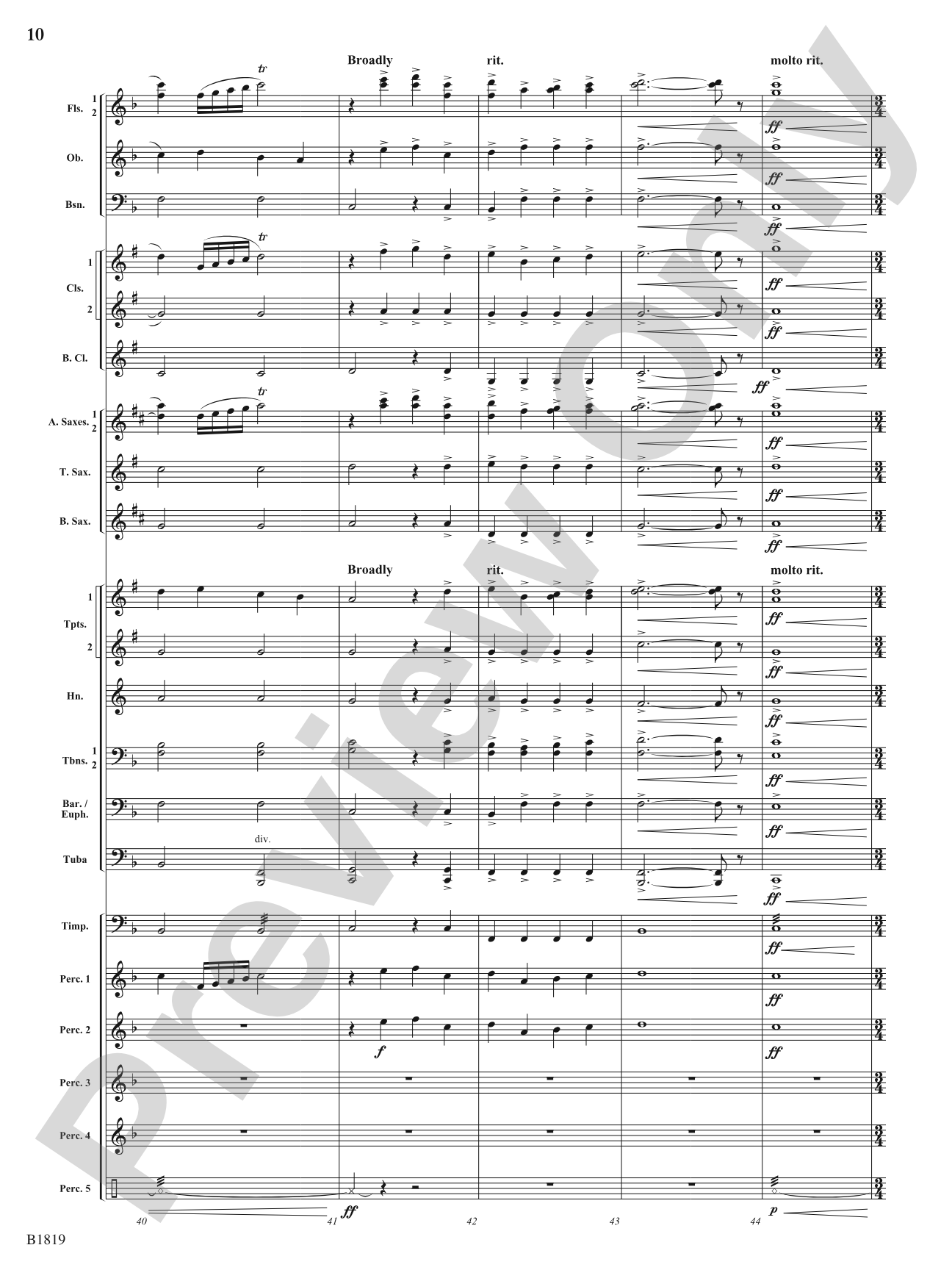 Wellspring: Concert Band Conductor Score & Parts