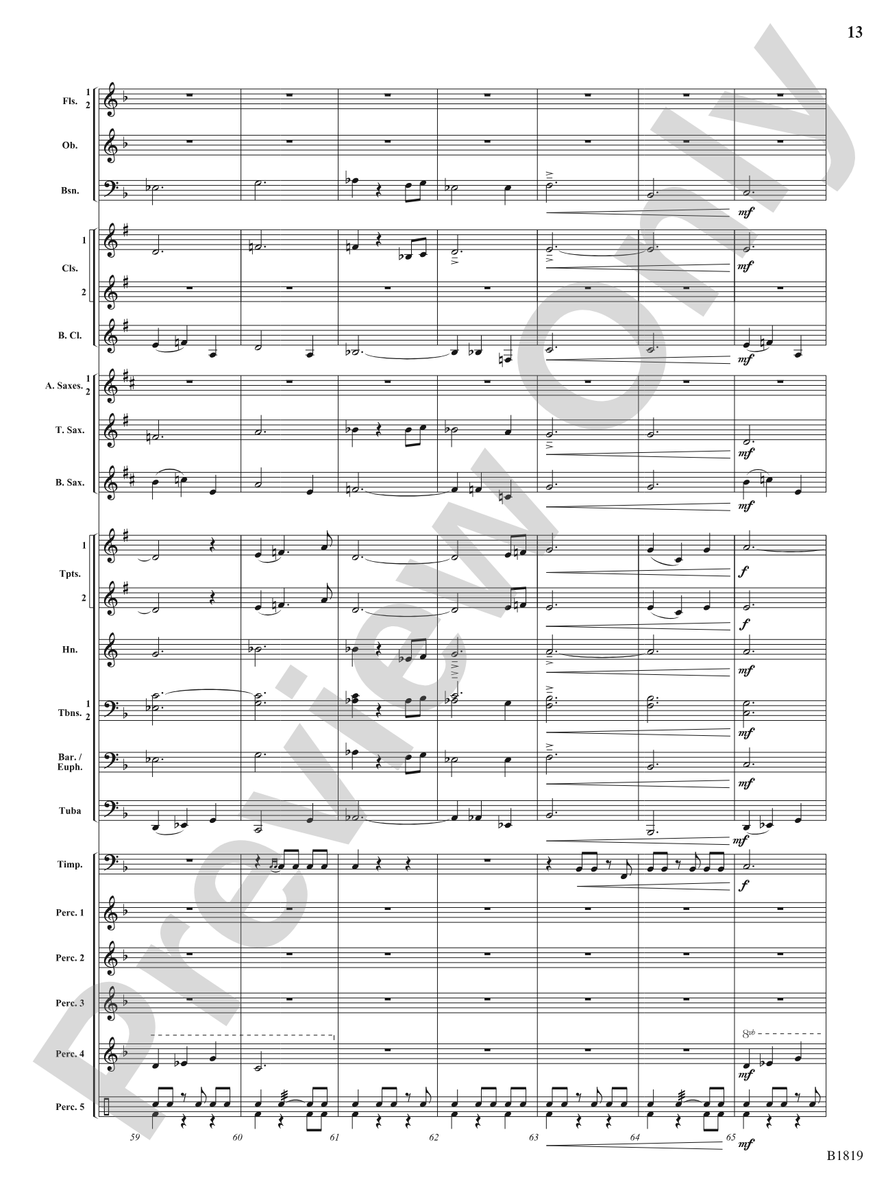 Wellspring: Concert Band Conductor Score & Parts