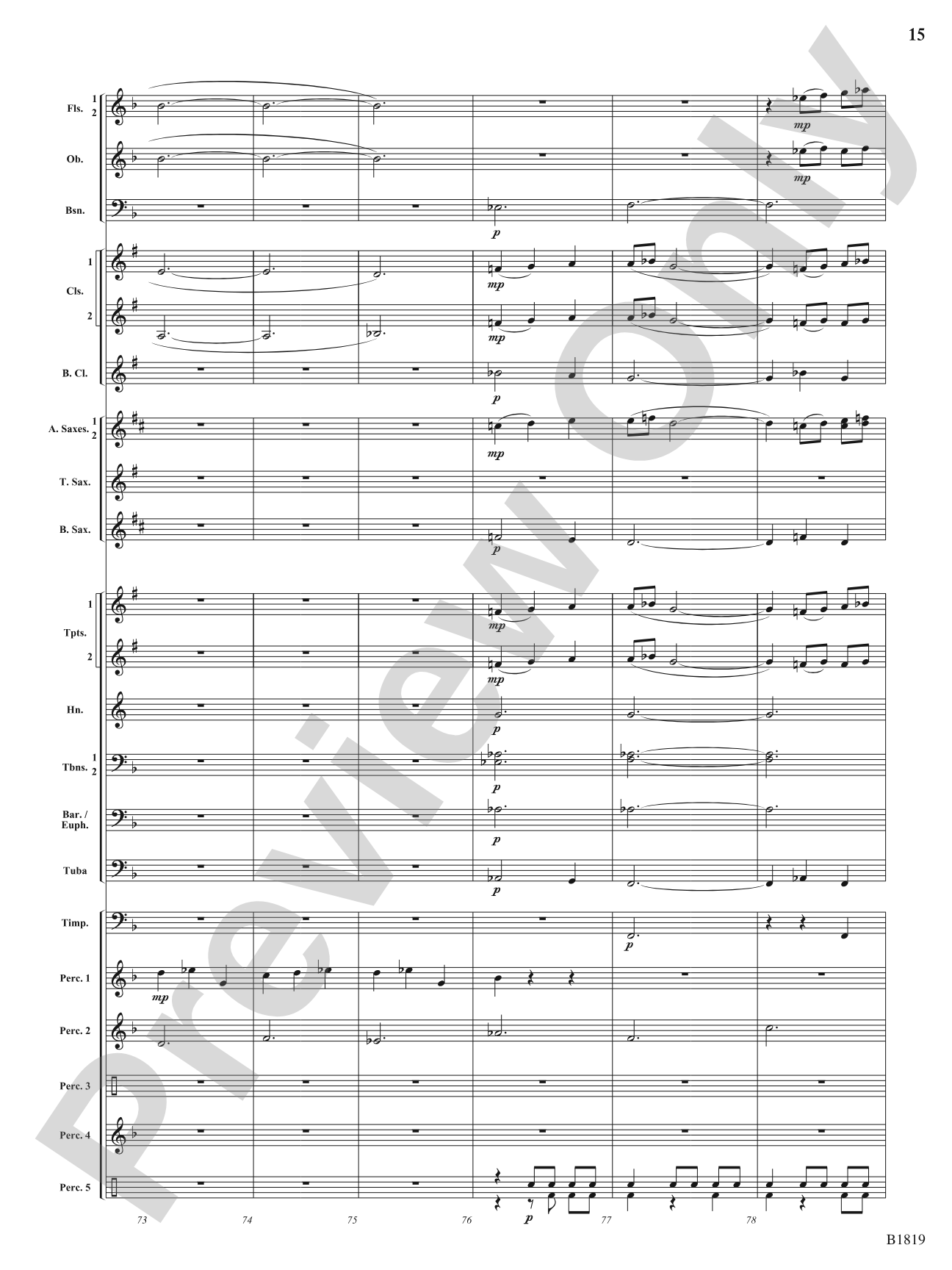 Wellspring: Concert Band Conductor Score & Parts