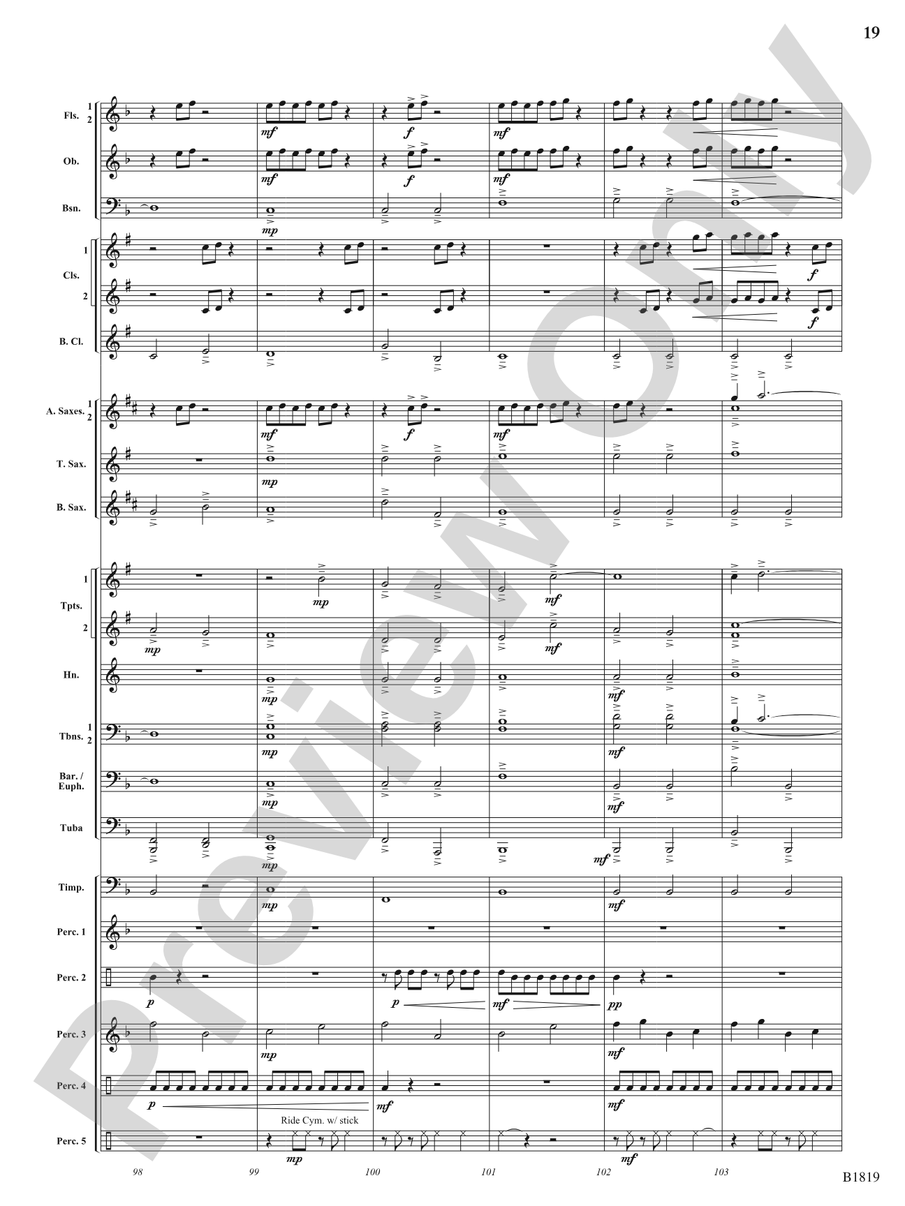 Wellspring: Concert Band Conductor Score & Parts