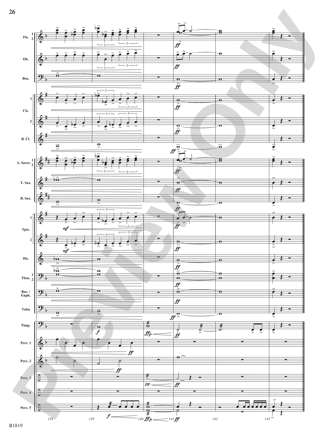 Wellspring: Concert Band Conductor Score & Parts