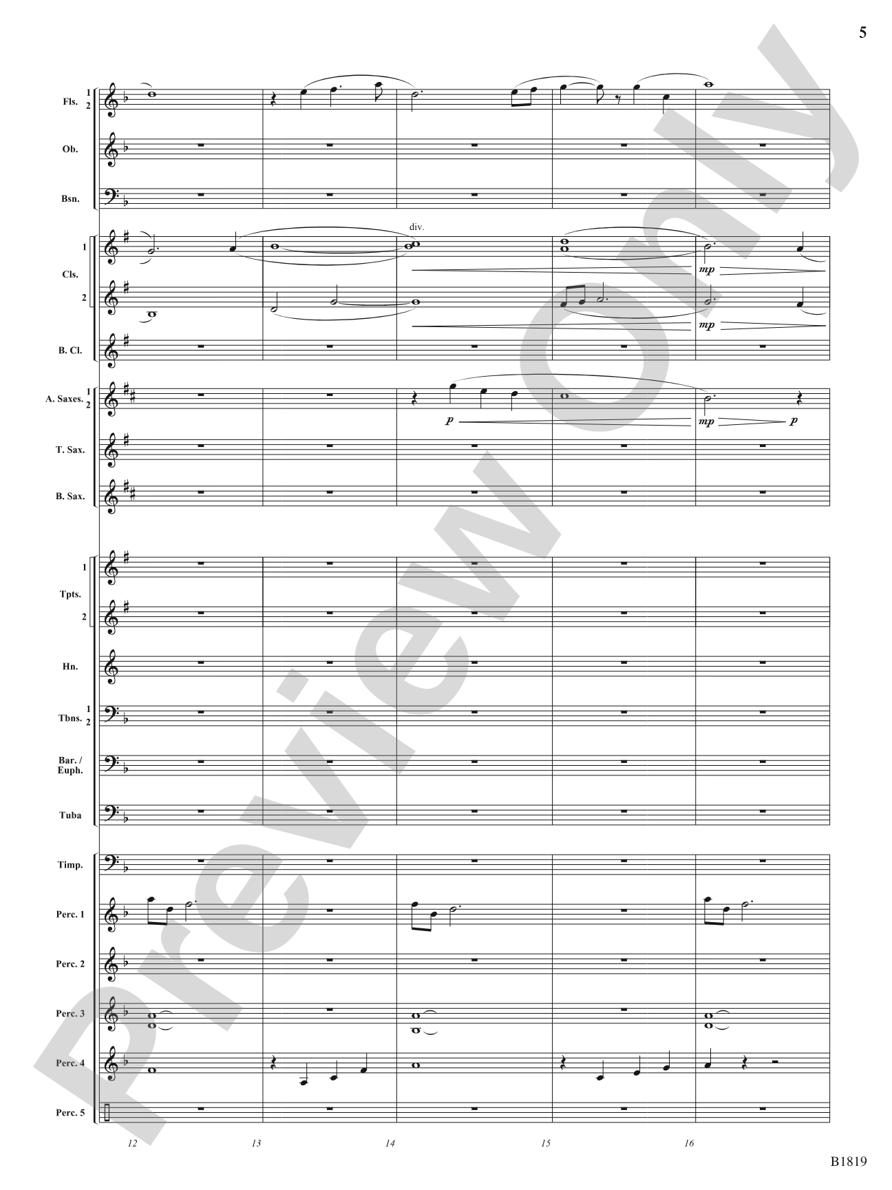 Wellspring: Concert Band Conductor Score & Parts