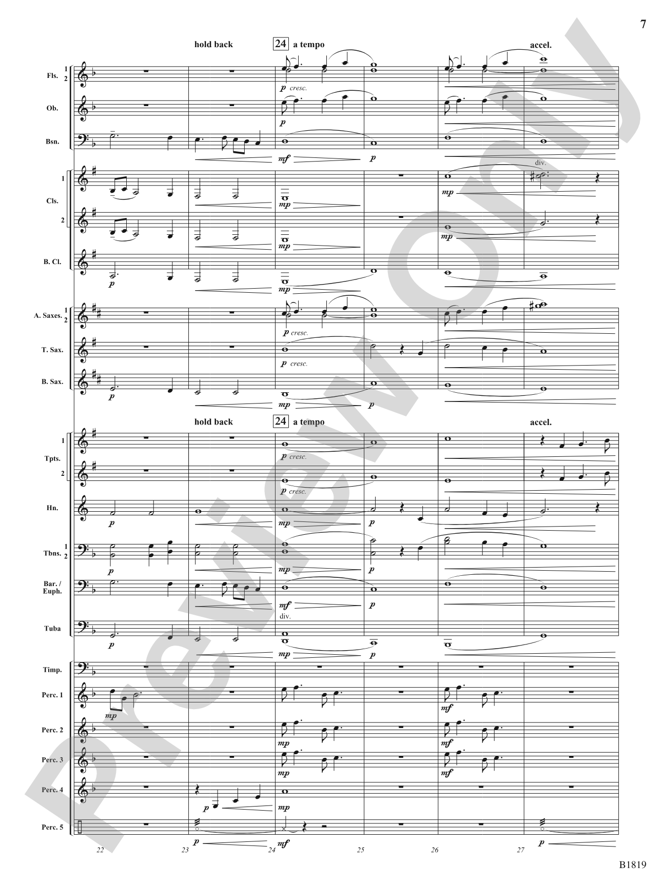 Wellspring: Concert Band Conductor Score & Parts