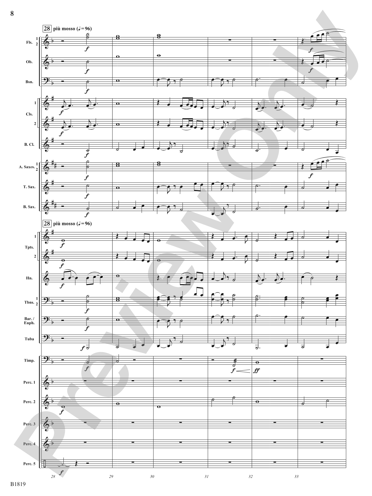 Wellspring: Concert Band Conductor Score & Parts