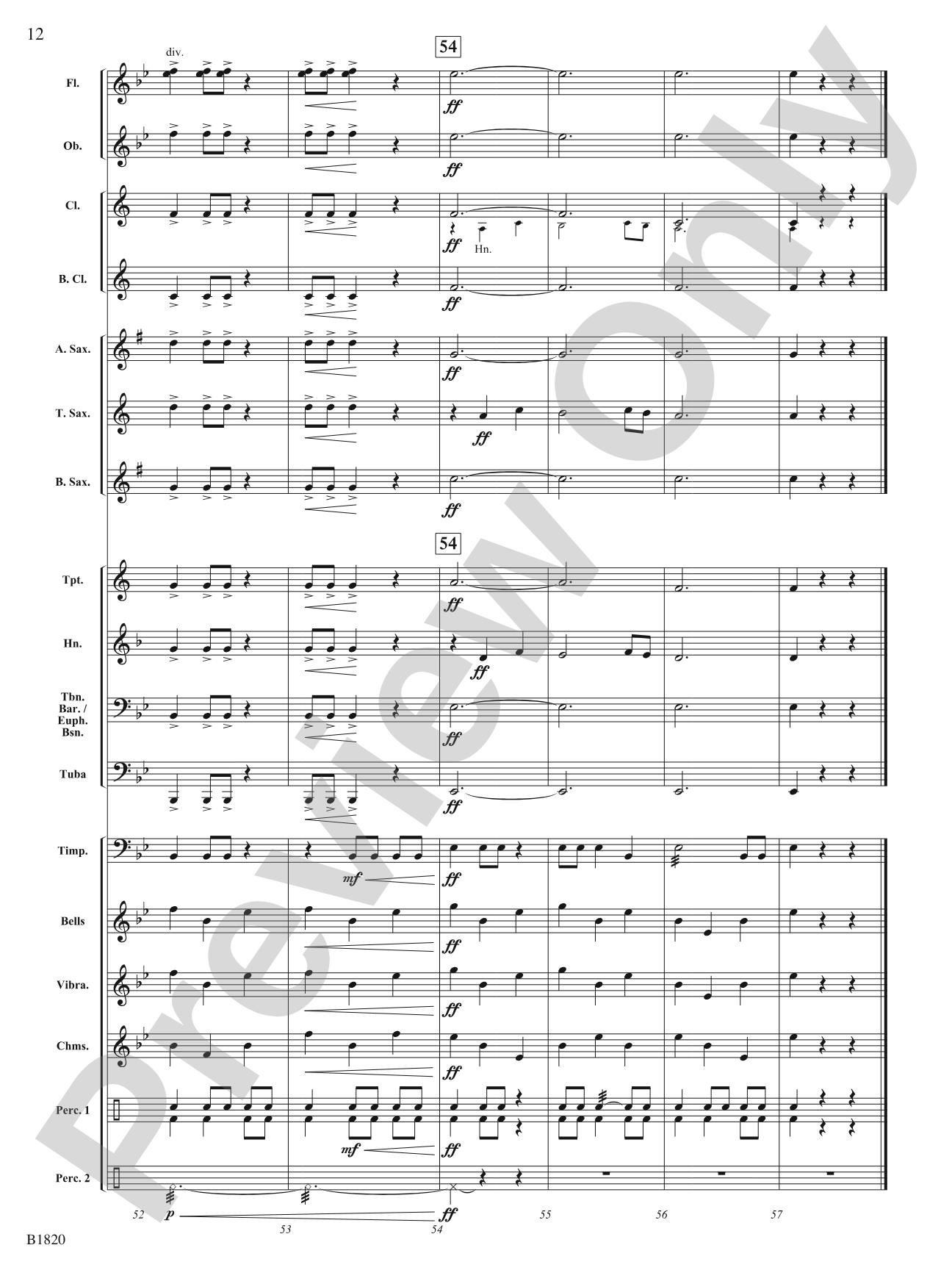 Leap of Faith (Fanfare): Concert Band Conductor Score & Parts