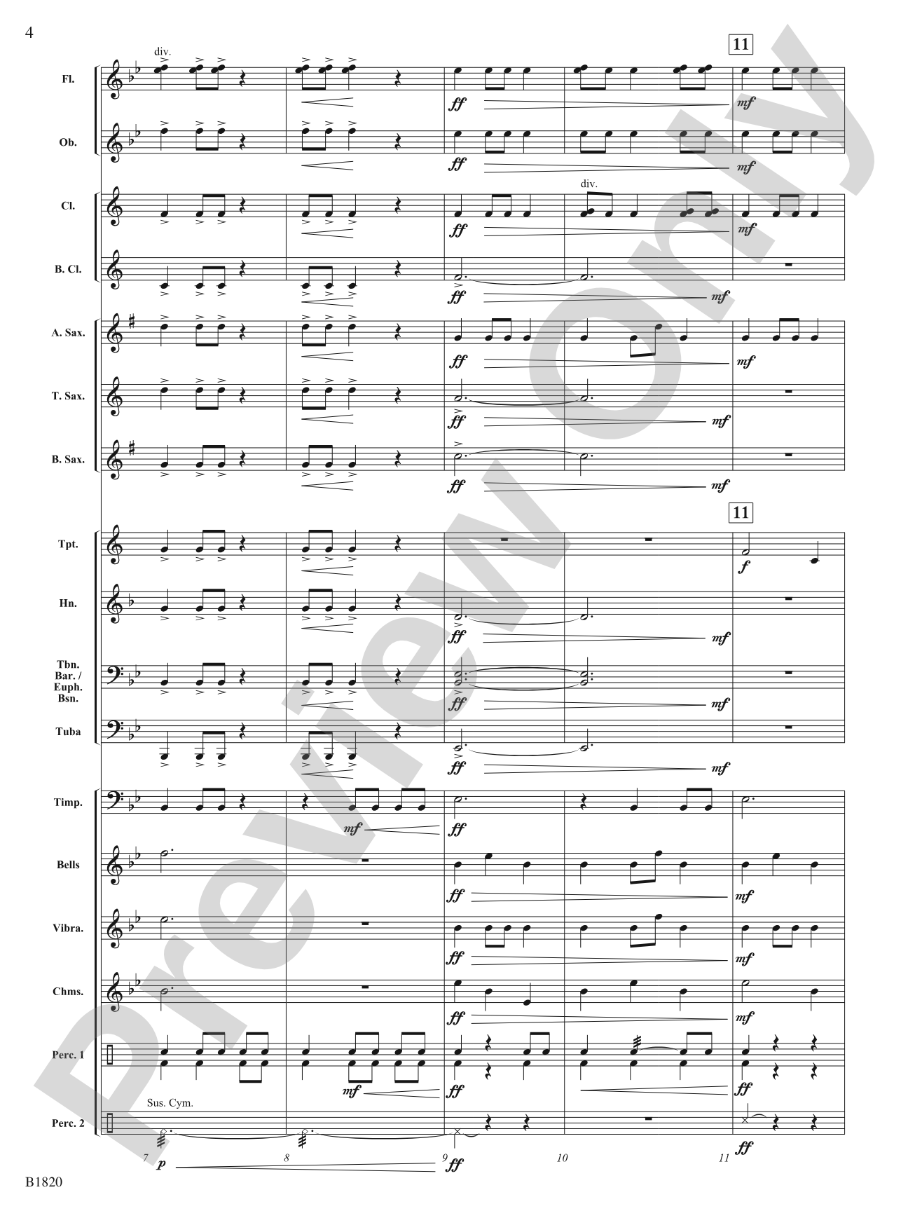 Leap of Faith (Fanfare): Concert Band Conductor Score & Parts