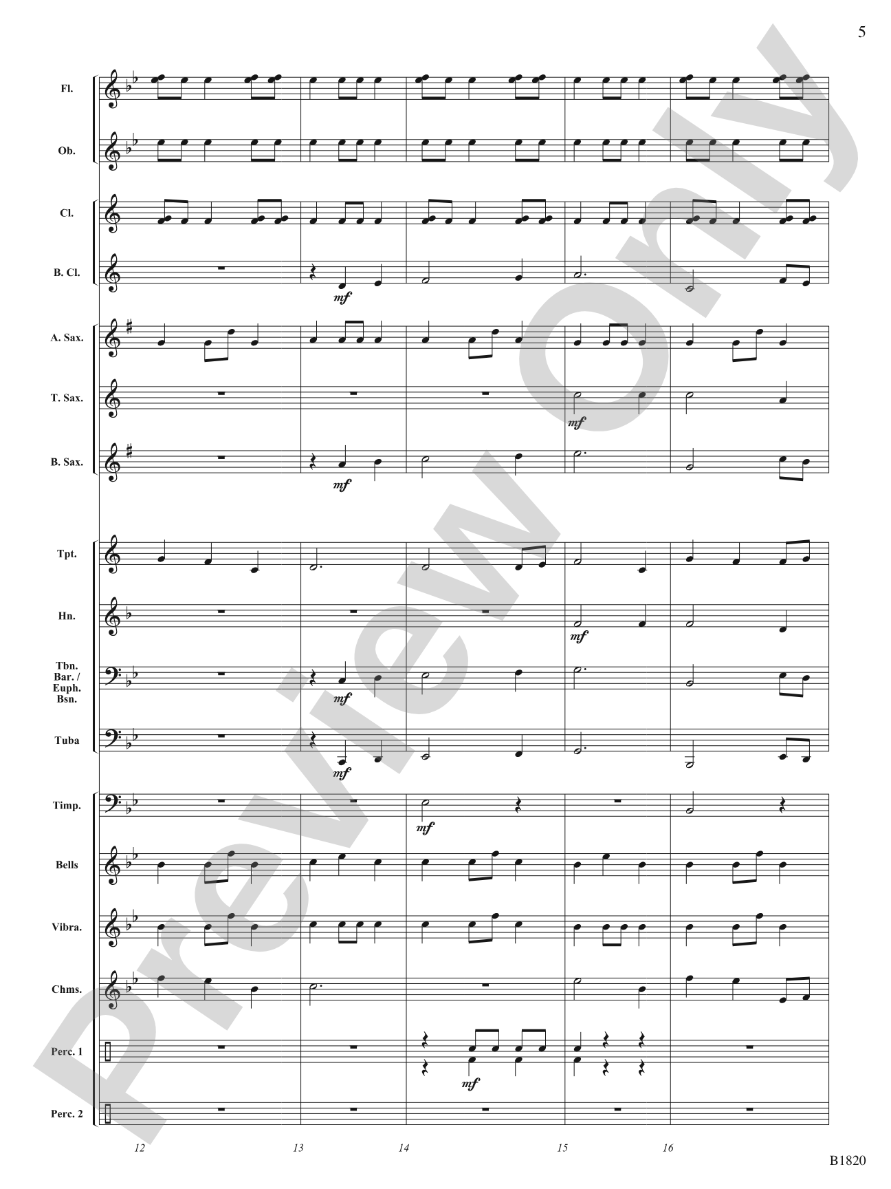 Leap of Faith (Fanfare): Concert Band Conductor Score & Parts