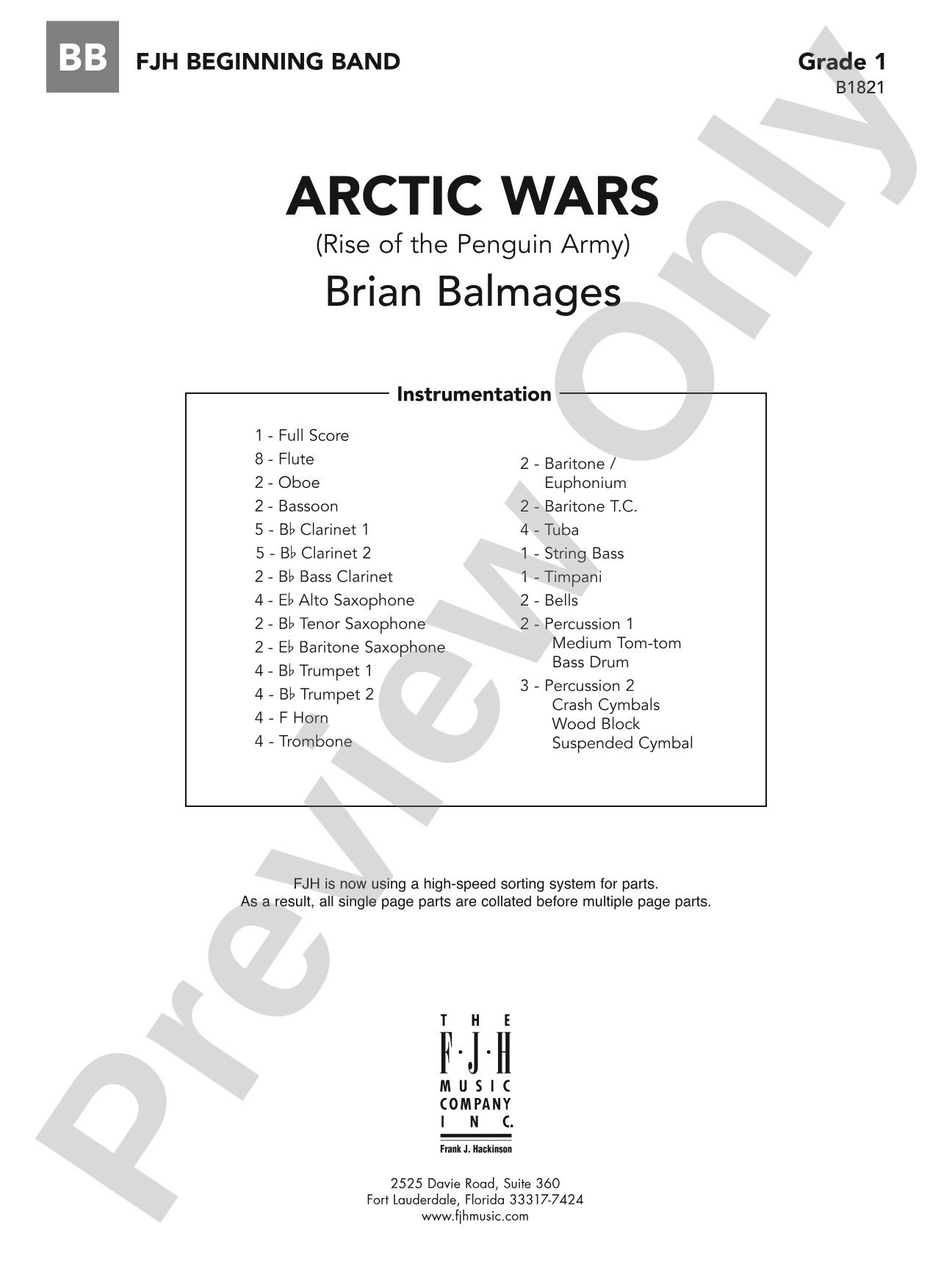 Arctic Wars (Rise of the Penguin Army): Concert Band Conductor Score & Parts
