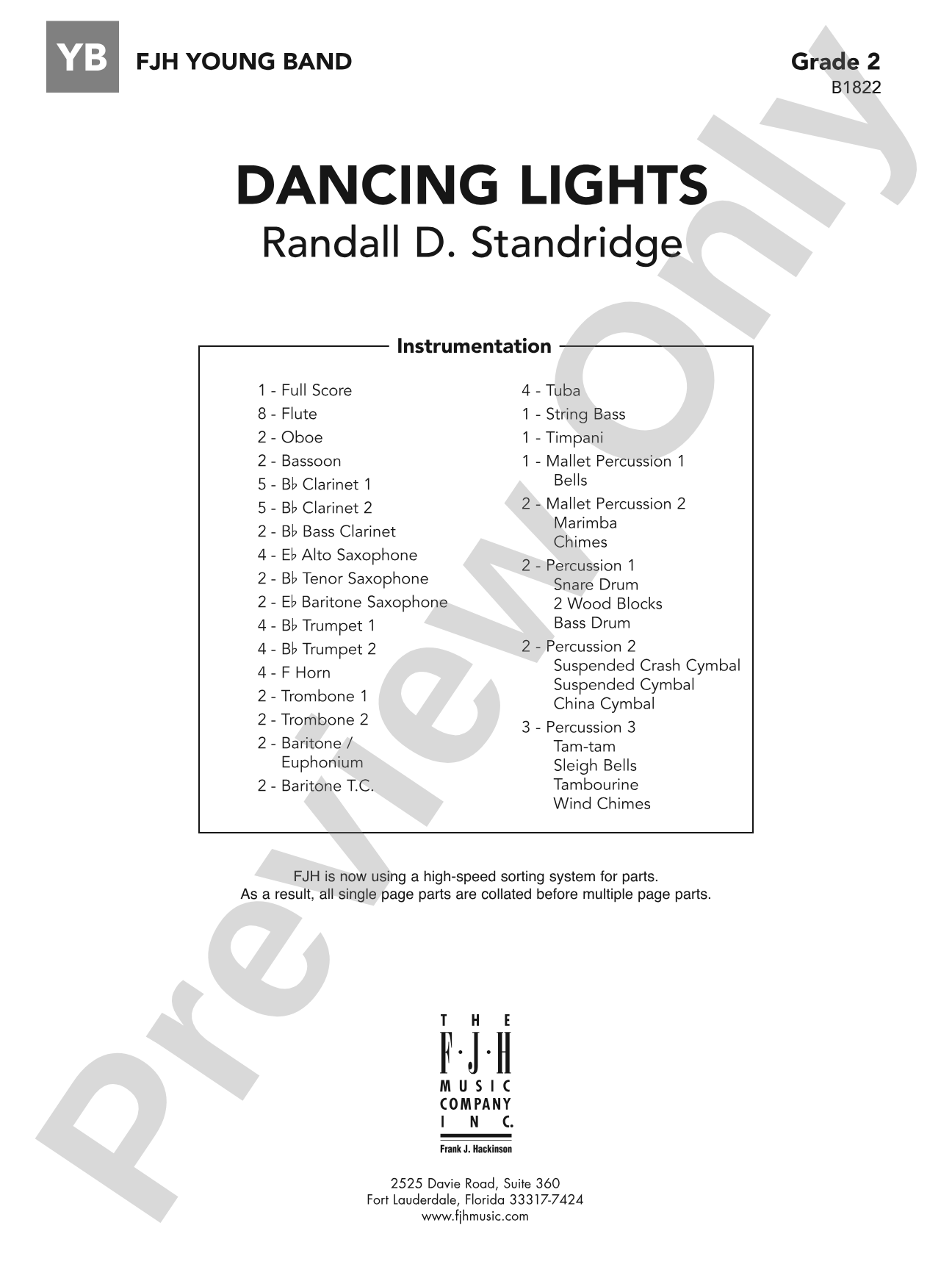 Dancing Lights: Concert Band Conductor Score & Parts