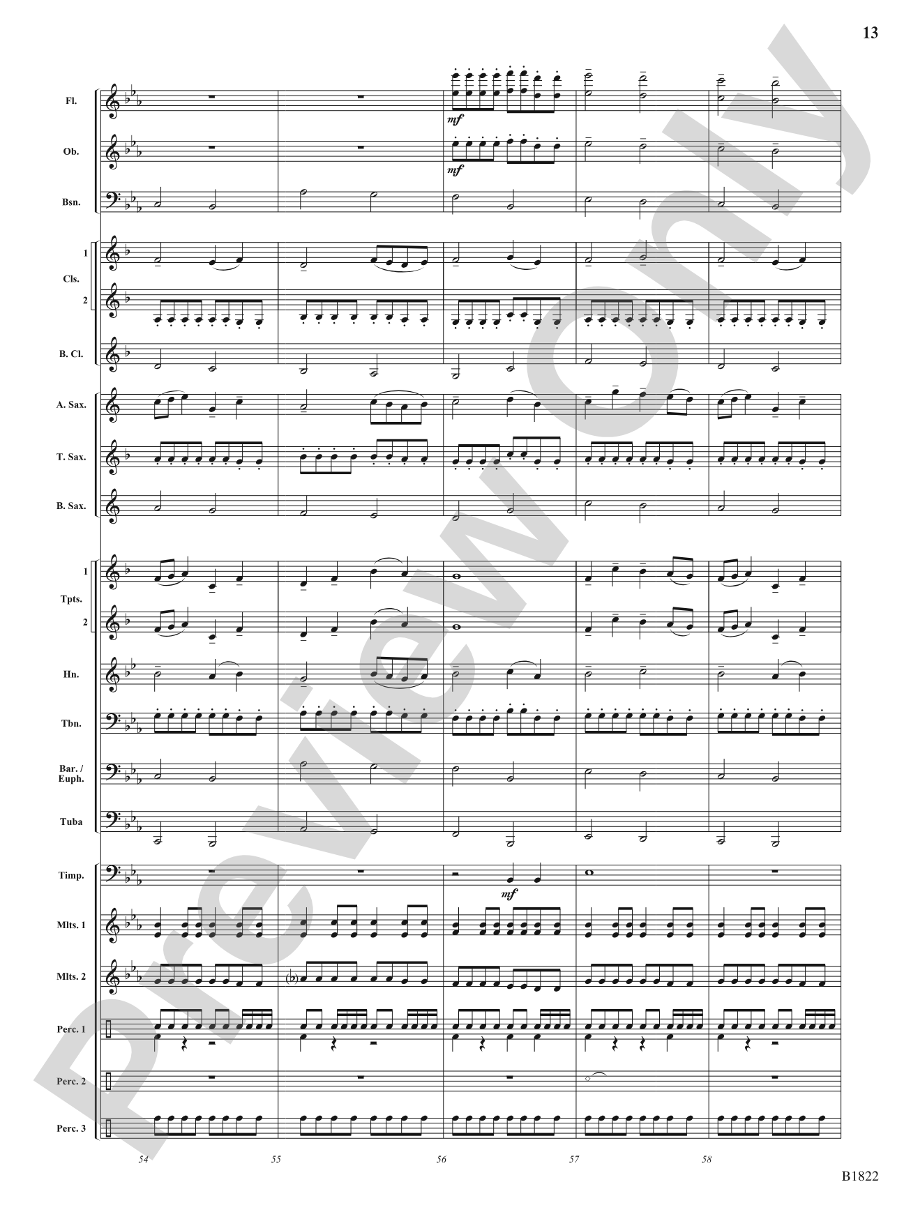 Dancing Lights: Concert Band Conductor Score & Parts