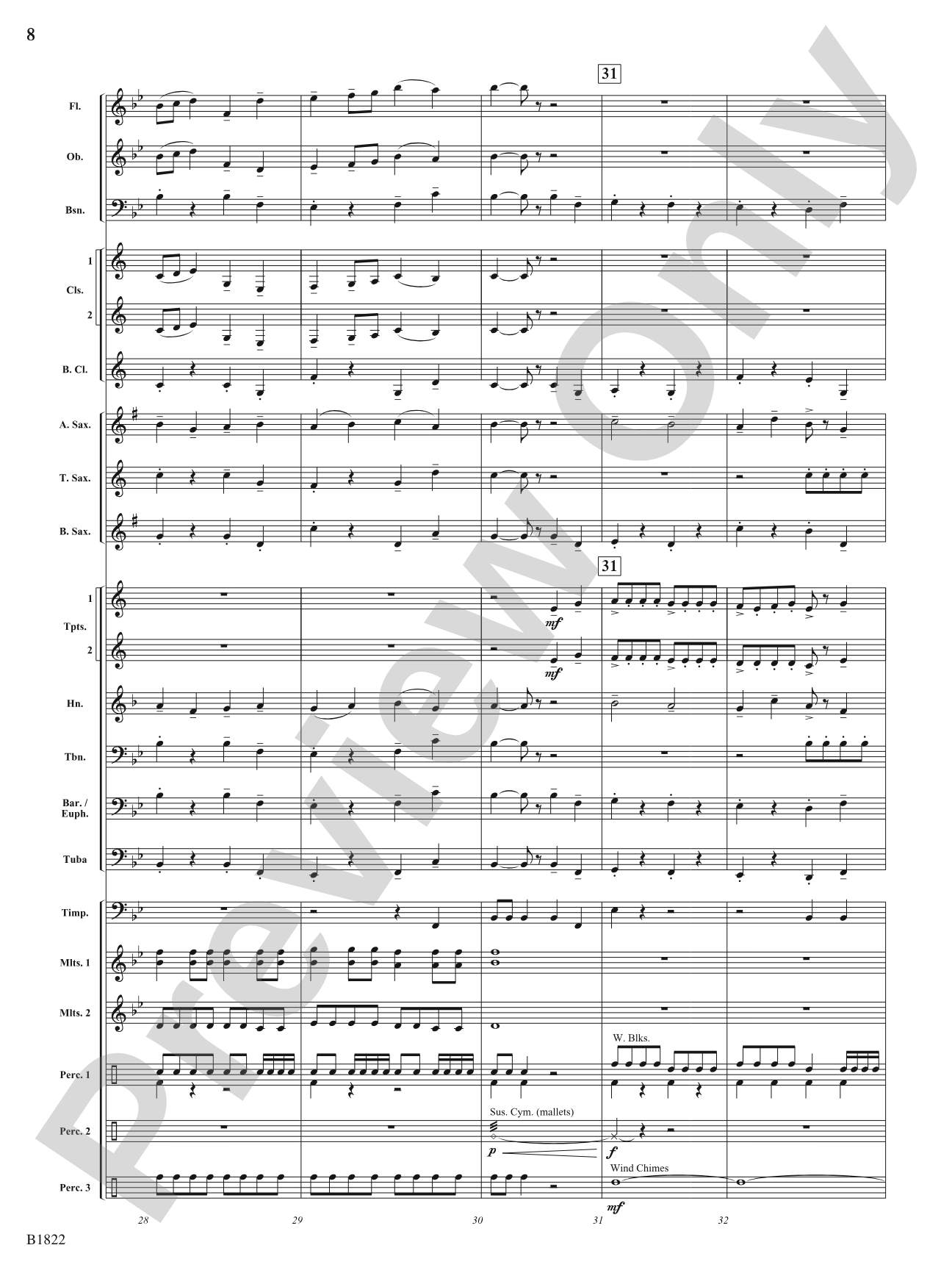 Dancing Lights: Concert Band Conductor Score & Parts