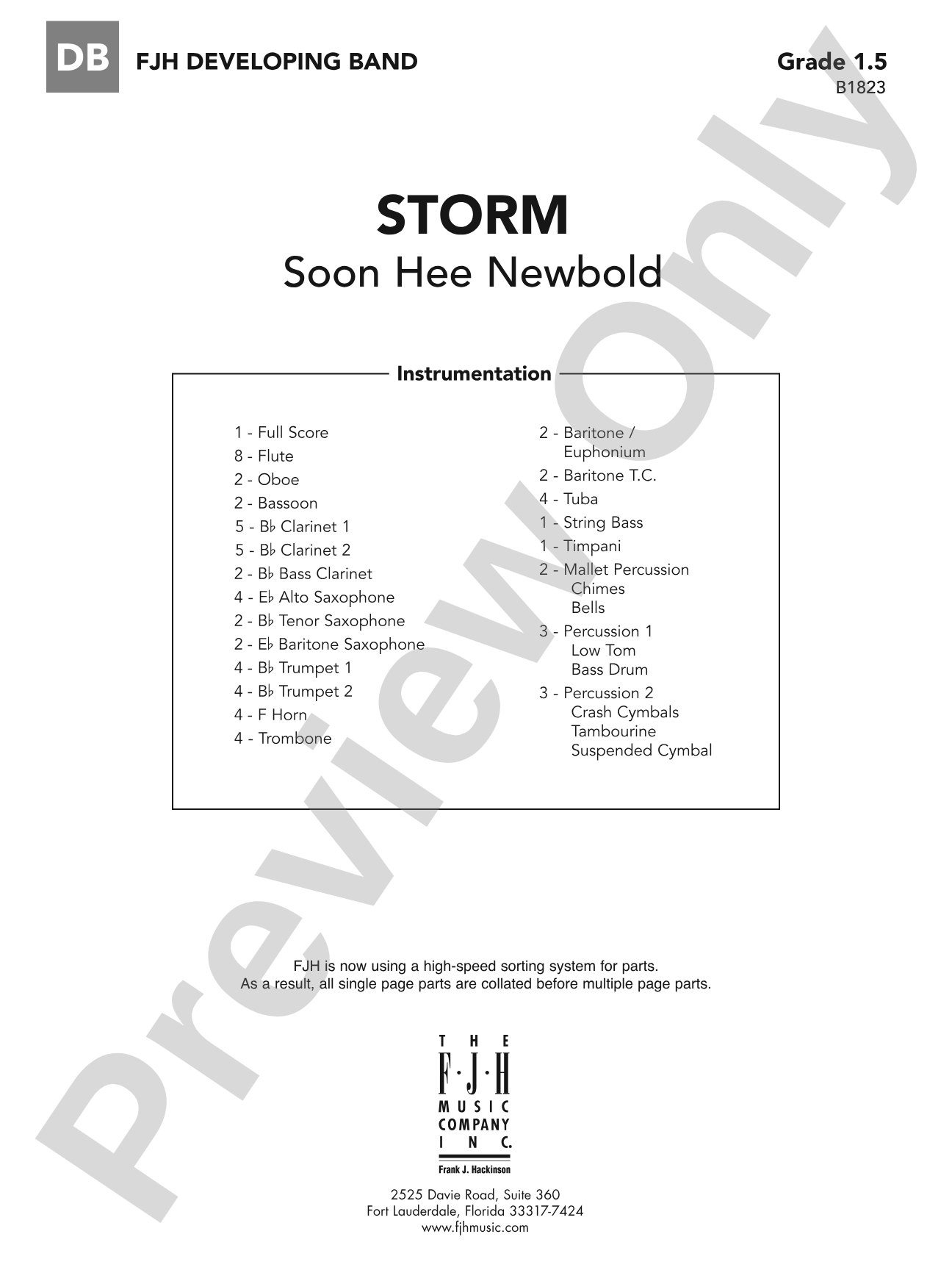 Storm: Concert Band Conductor Score & Parts