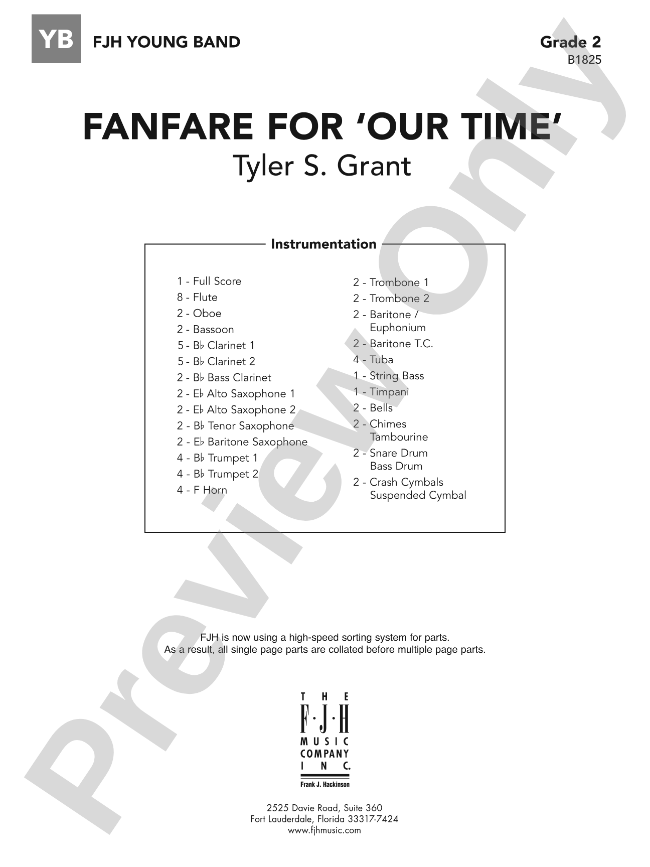 Fanfare for 'Our Time': Concert Band Conductor Score & Parts