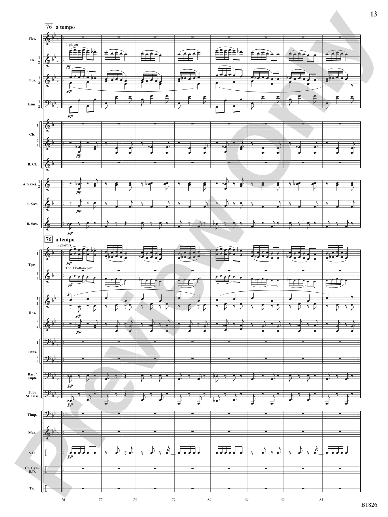 Slavonic Dance No. 7 (Opus 46): Concert Band Conductor Score & Parts