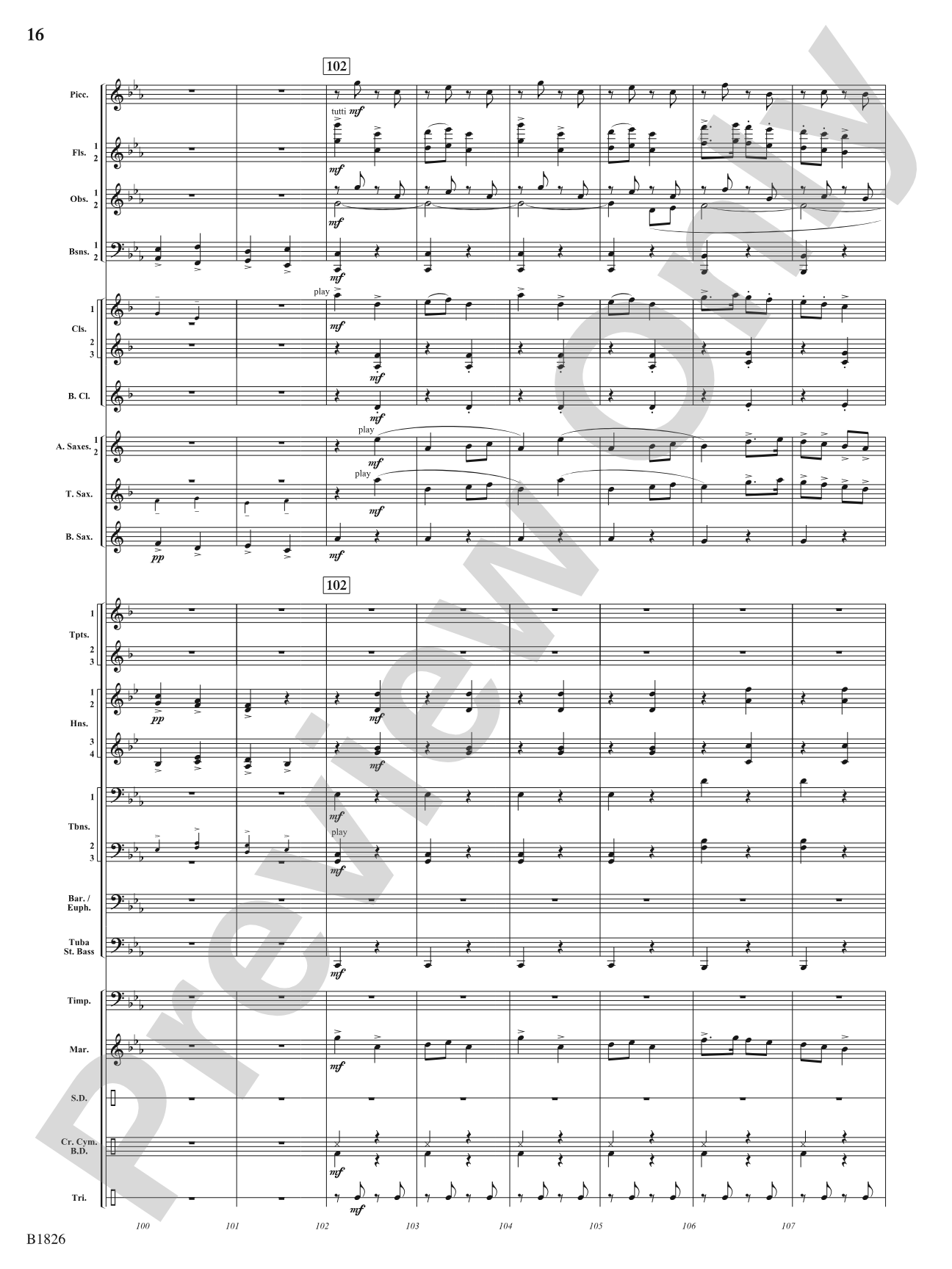 Slavonic Dance No. 7 (Opus 46): Concert Band Conductor Score & Parts