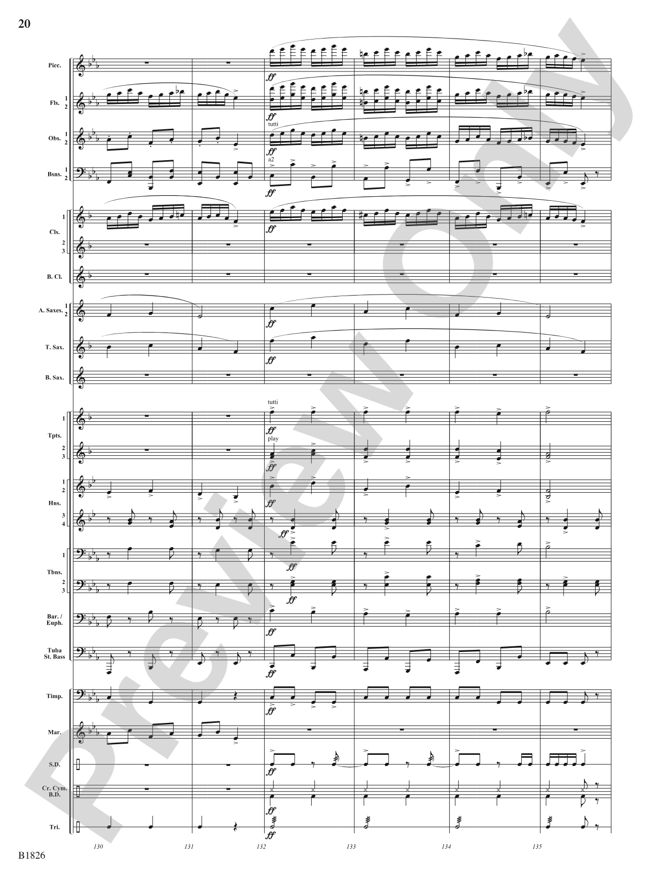 Slavonic Dance No. 7 (Opus 46): Concert Band Conductor Score & Parts