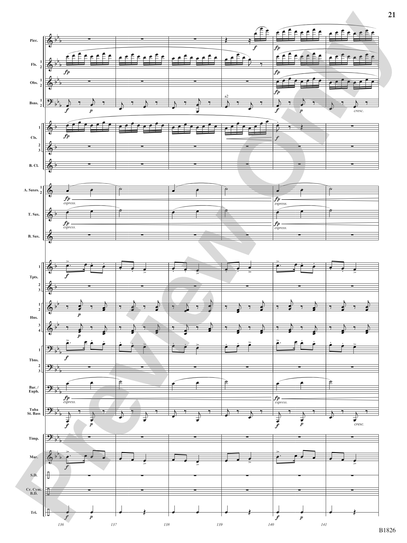 Slavonic Dance No. 7 (Opus 46): Concert Band Conductor Score & Parts