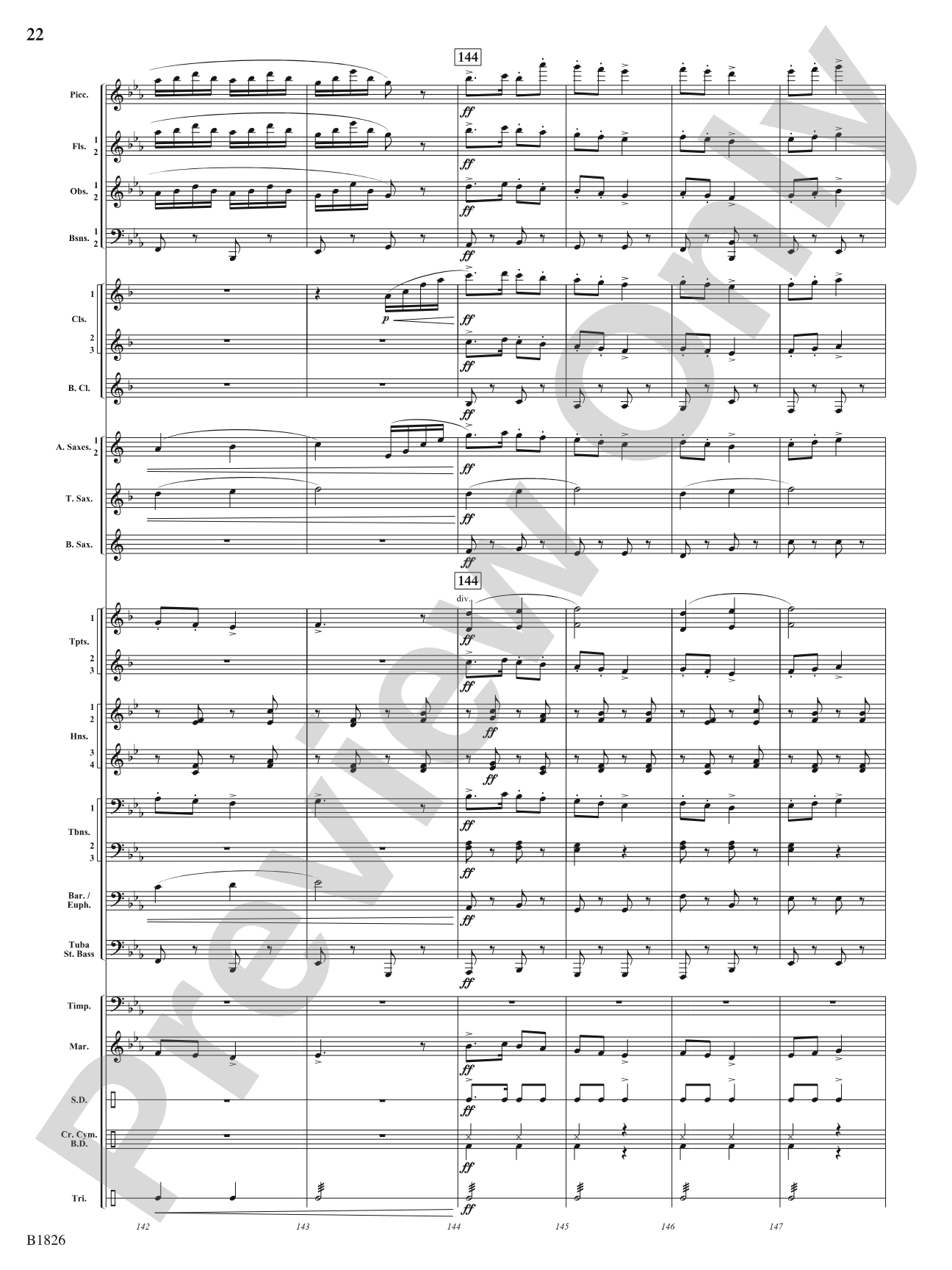 Slavonic Dance No. 7 (Opus 46): Concert Band Conductor Score & Parts