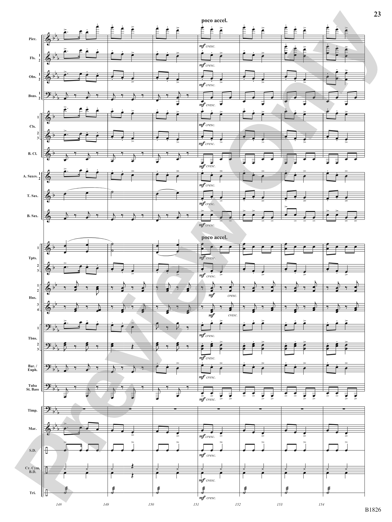 Slavonic Dance No. 7 (Opus 46): Concert Band Conductor Score & Parts