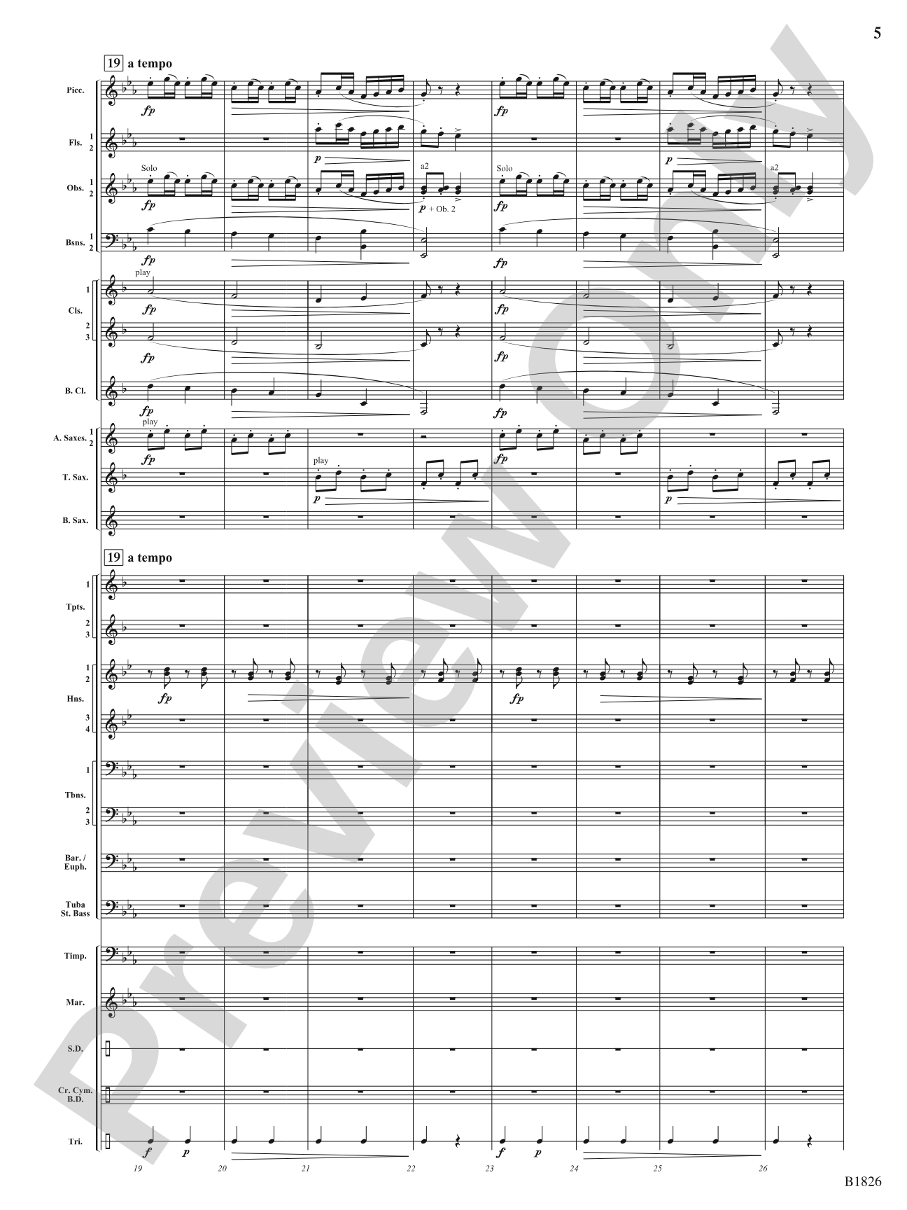 Slavonic Dance No. 7 (Opus 46): Concert Band Conductor Score & Parts