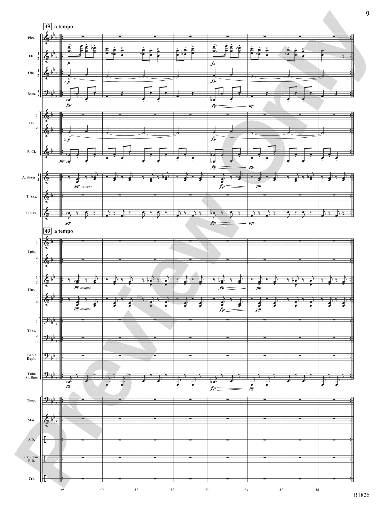 Slavonic Dance No. 7 (Opus 46): Concert Band Conductor Score & Parts