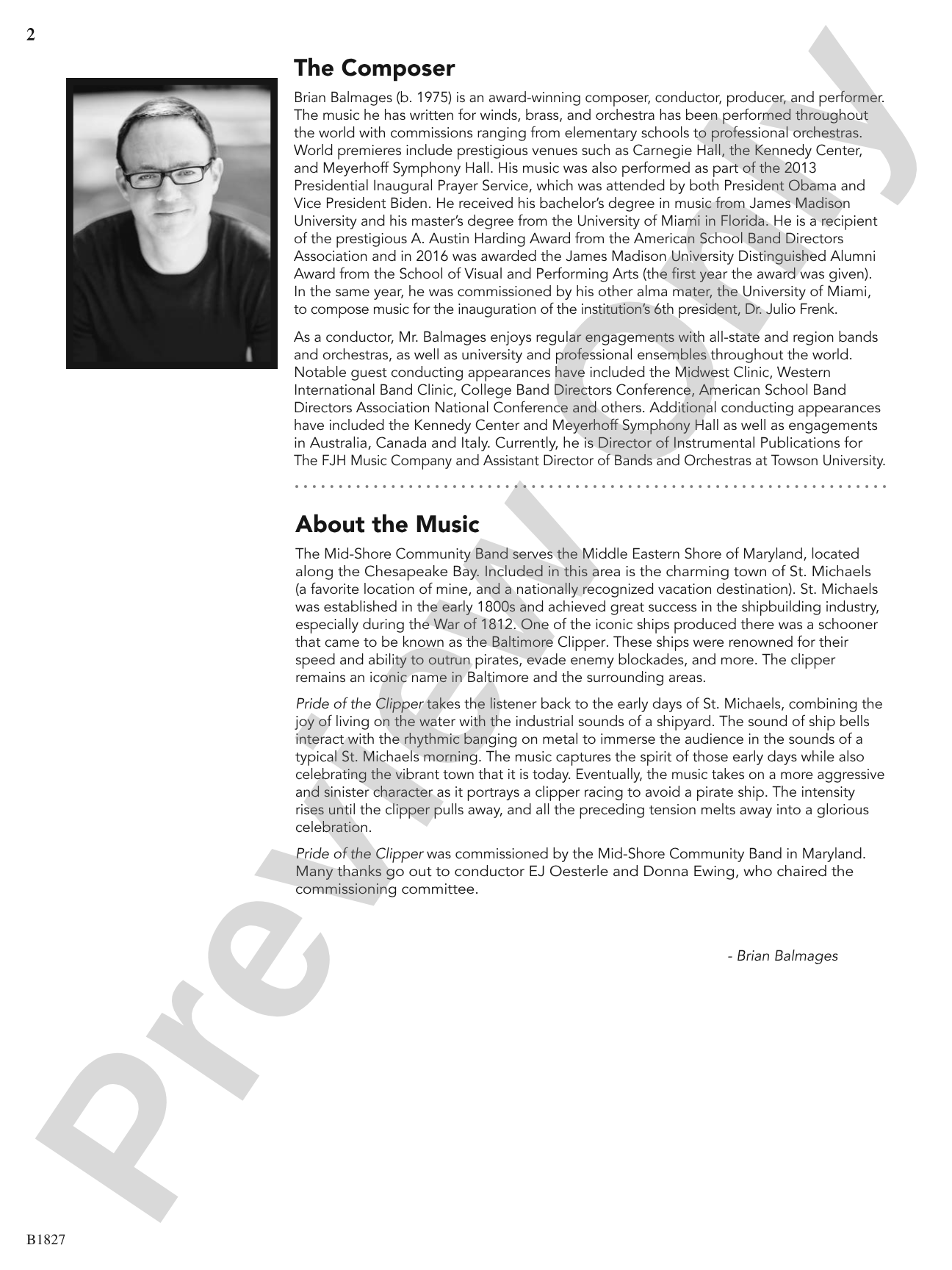 Pride of the Clipper: Concert Band Conductor Score & Parts