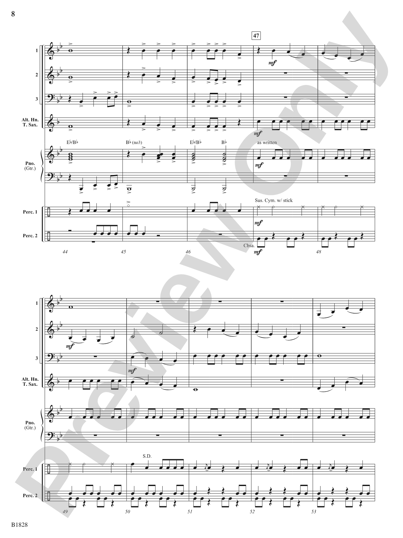 Colliding Visions: Flexible Band/String Ensemble Score & Parts