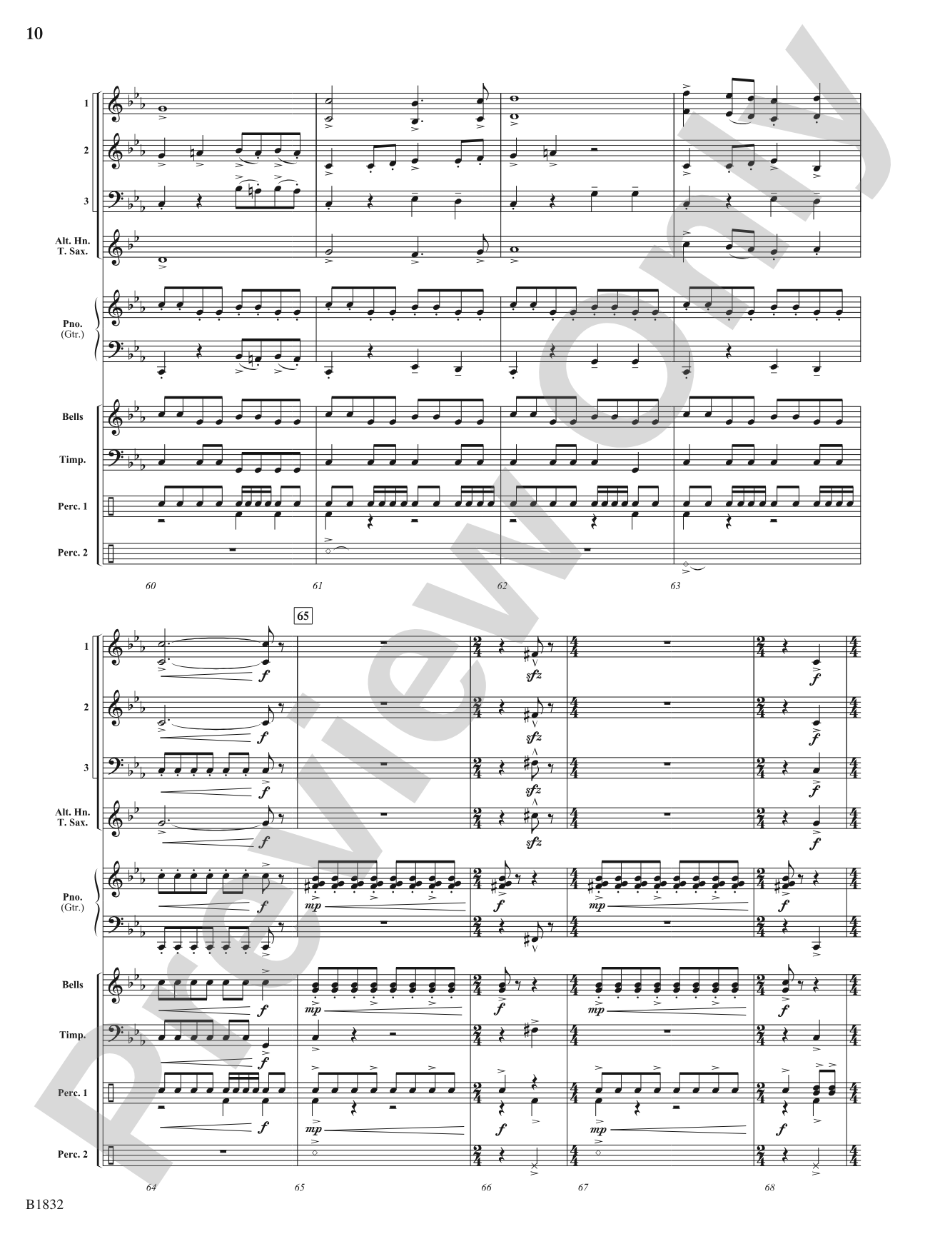 Alarm: Flexible Band/String Ensemble Score & Parts