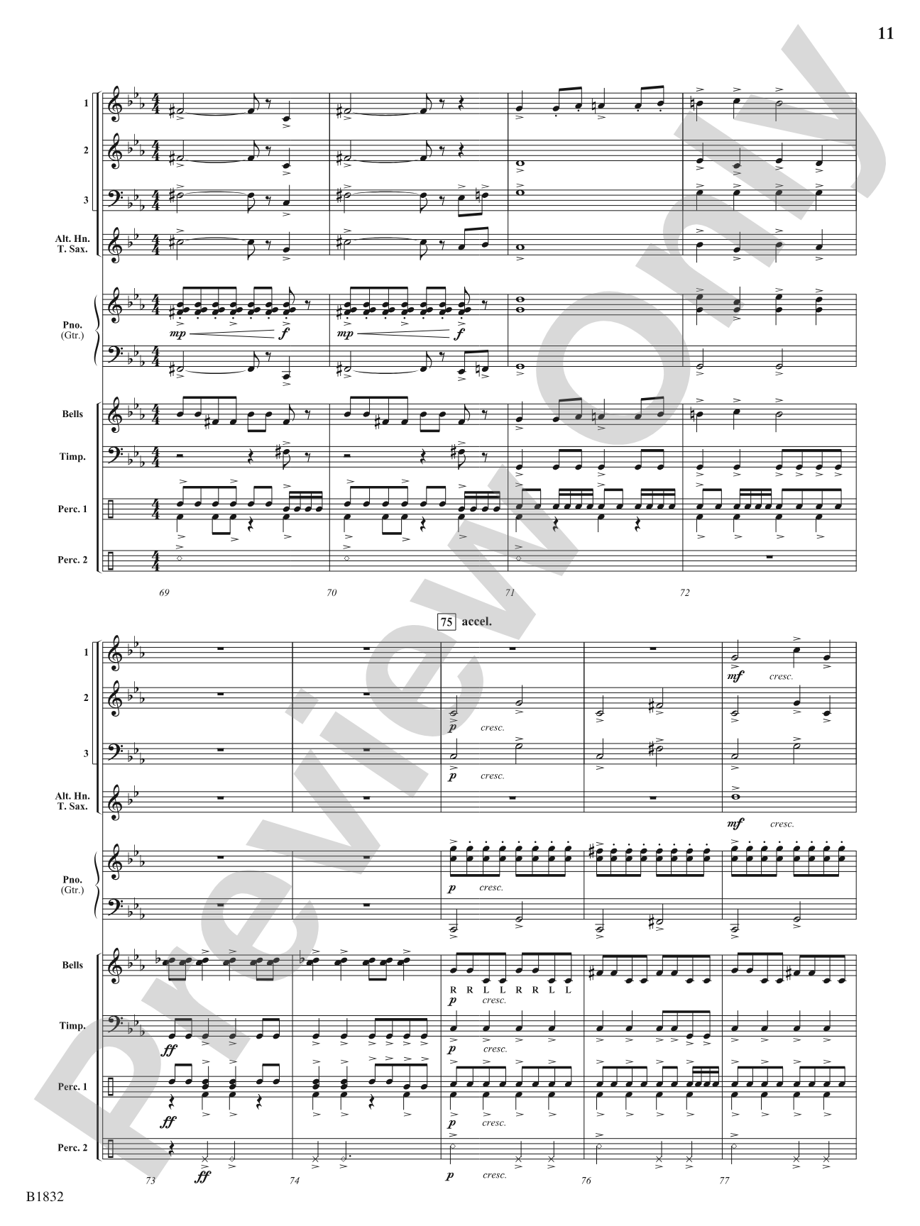 Alarm: Flexible Band/String Ensemble Score & Parts