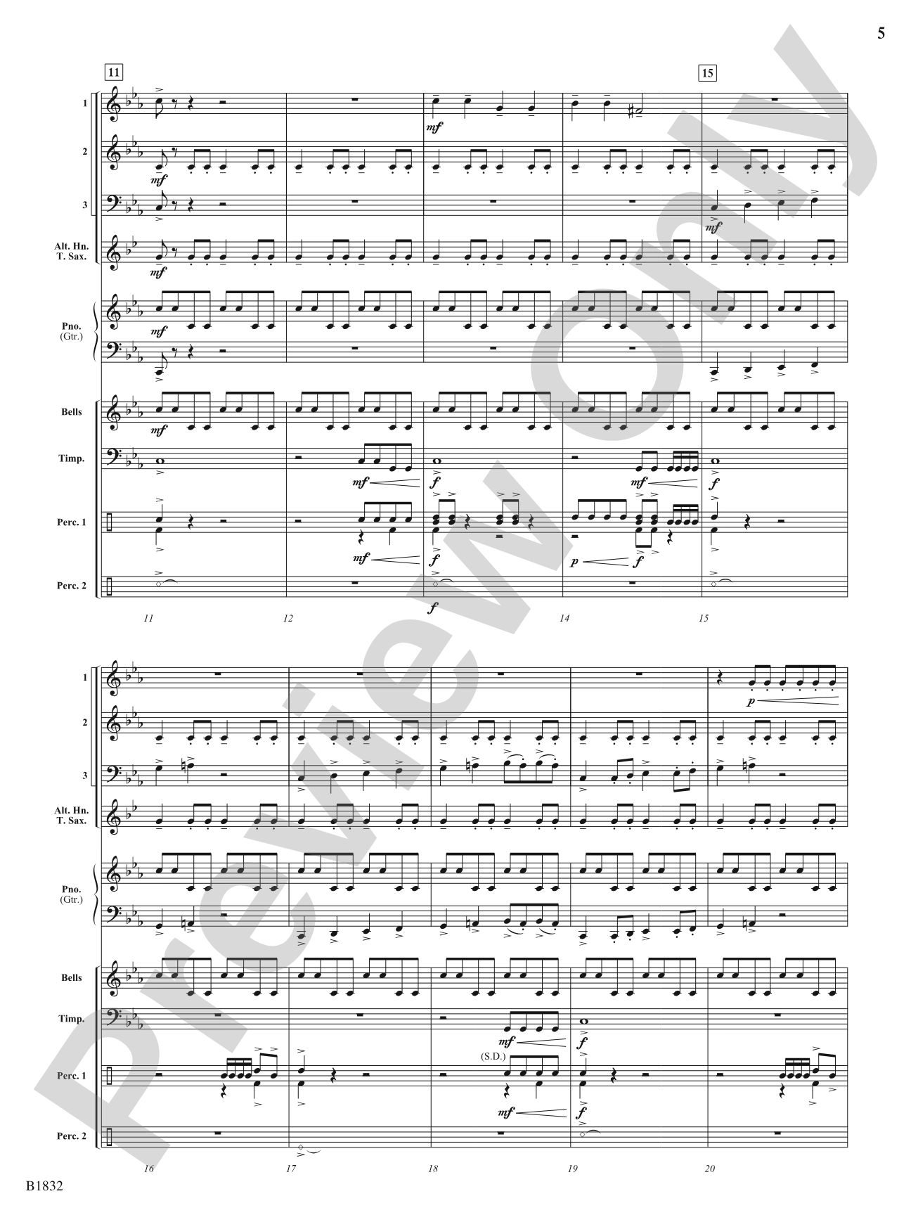Alarm: Flexible Band/String Ensemble Score & Parts