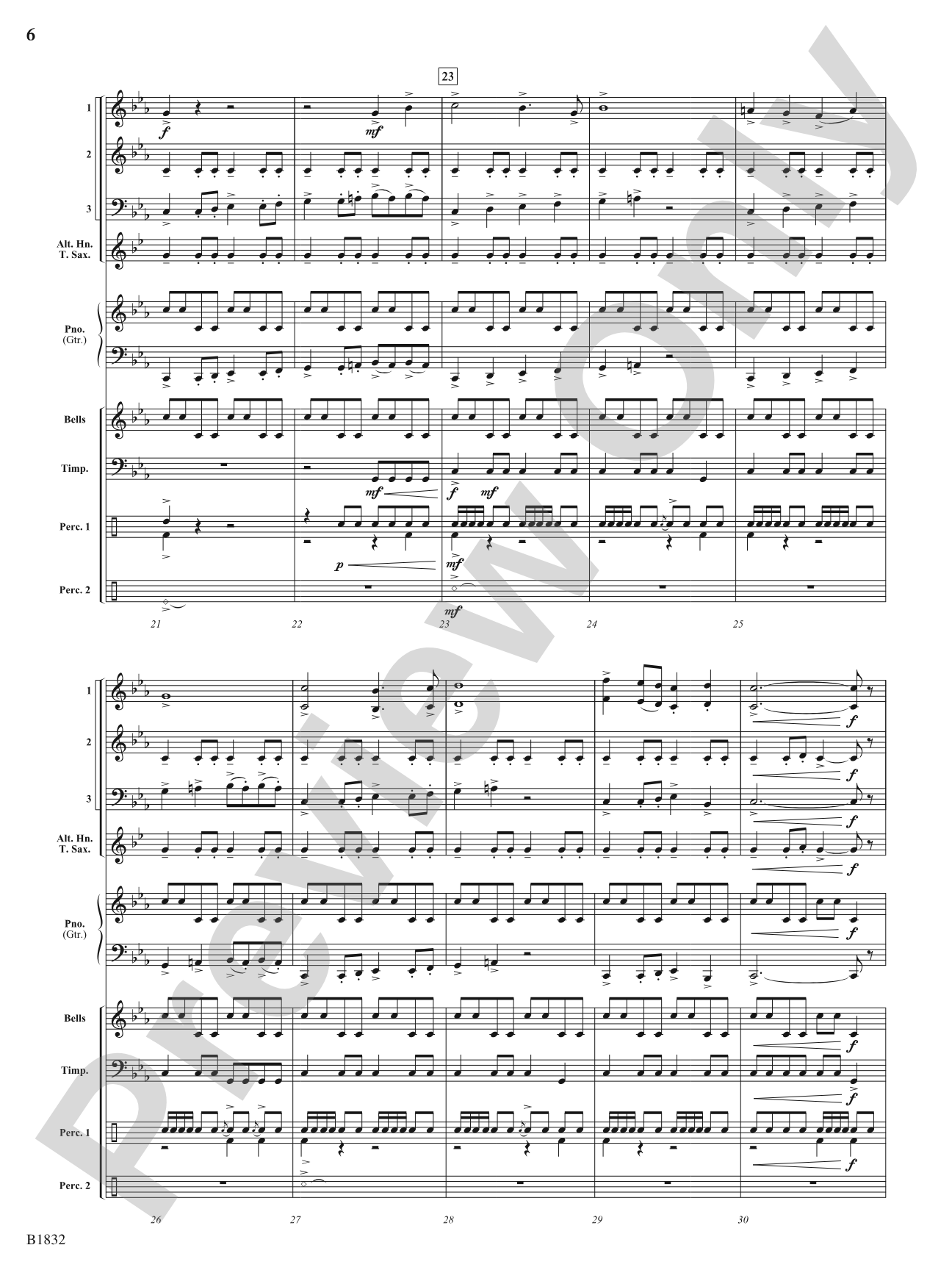 Alarm: Flexible Band/String Ensemble Score & Parts