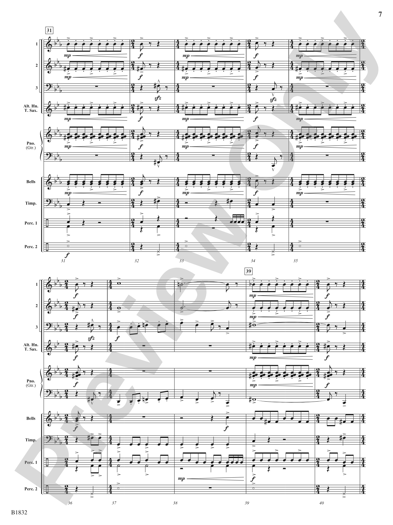 Alarm: Flexible Band/String Ensemble Score & Parts