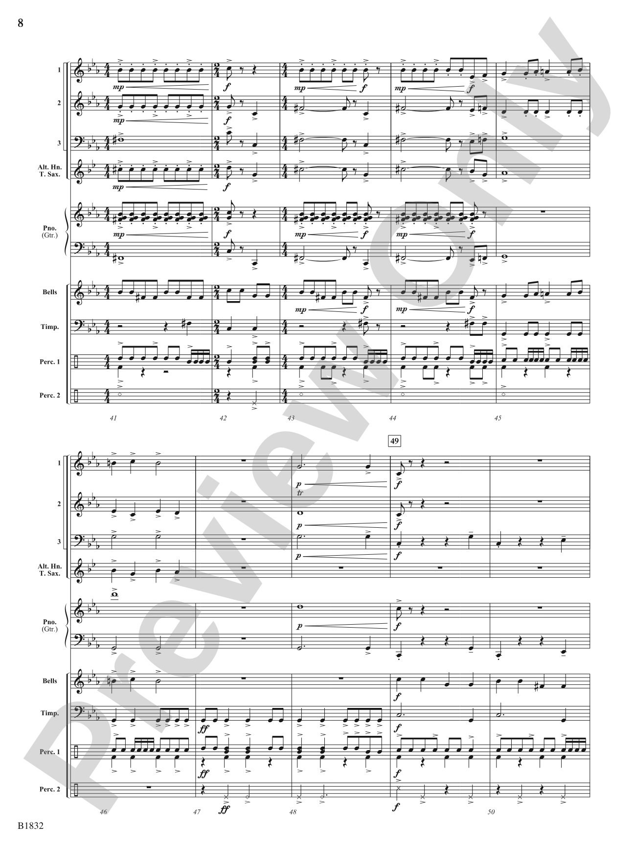 Alarm: Flexible Band/String Ensemble Score & Parts