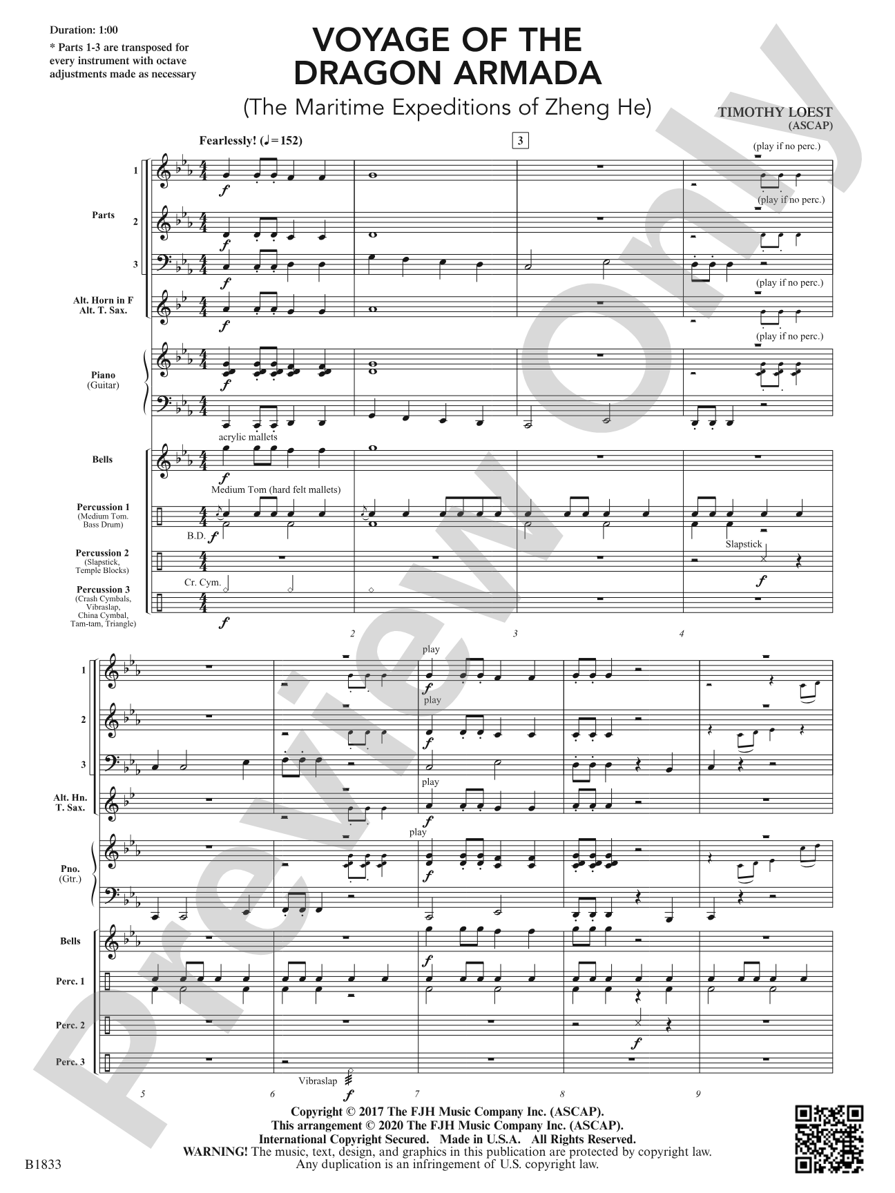 Voyage of the Dragon Armada: Flexible Band/String Ensemble Score & Parts