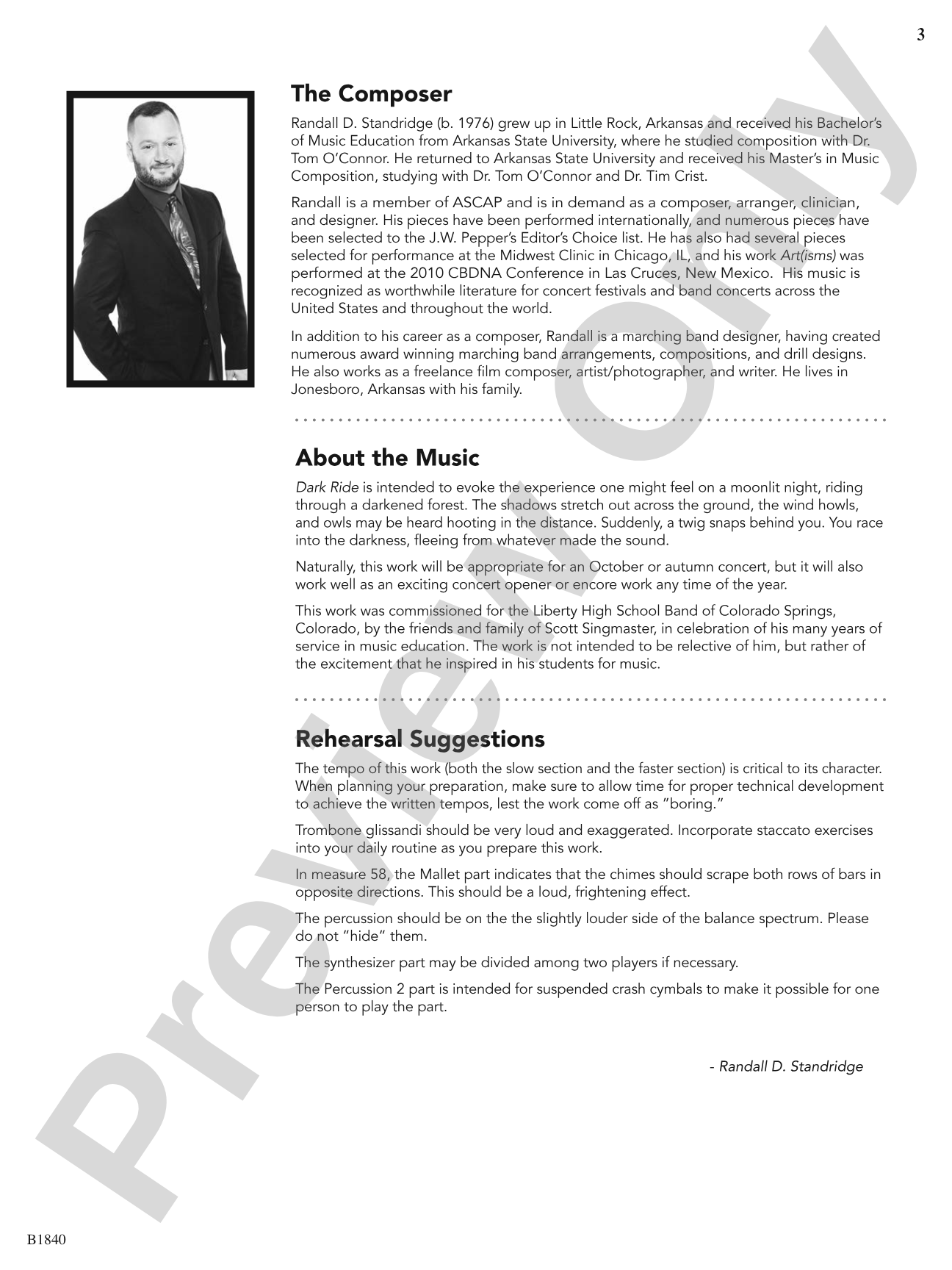 Dark Ride: Flexible Band/String Ensemble Score & Parts