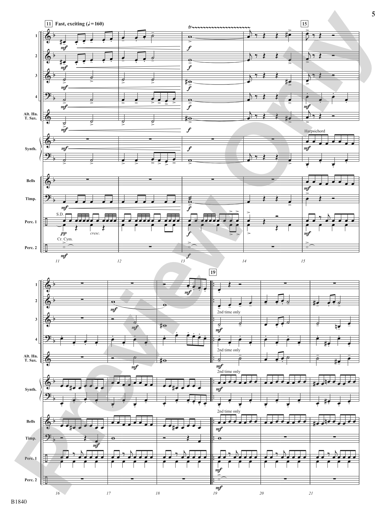 Dark Ride: Flexible Band/String Ensemble Score & Parts